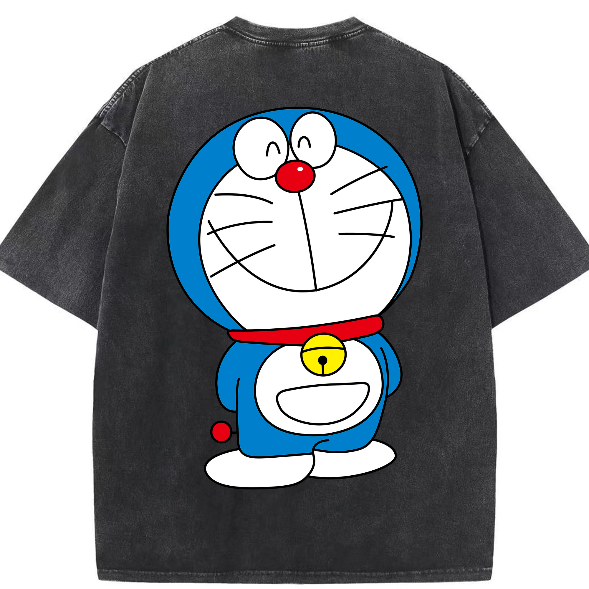 （画像用） ドラえもん Doraemon 綿100% ヴィンテージ風 半袖Tシャツ（背面プリント）