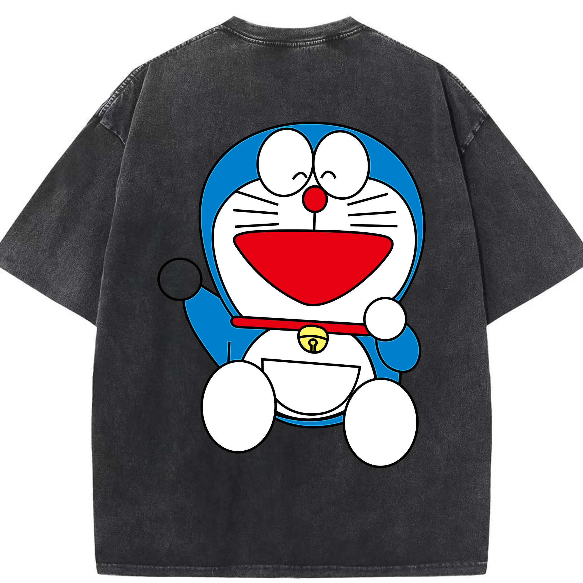 （画像用） ドラえもん Doraemon 綿100% ヴィンテージ風 半袖Tシャツ（背面プリント）