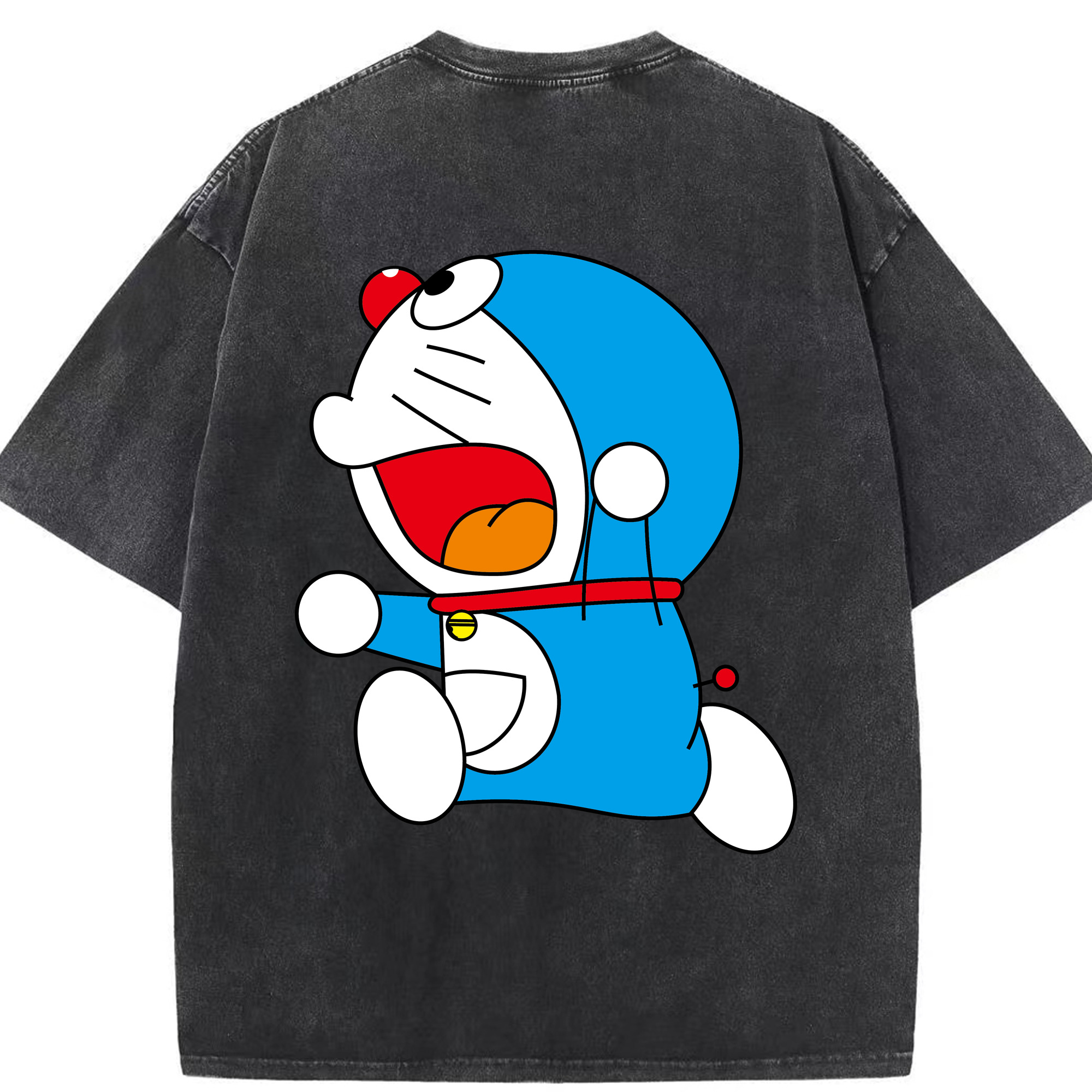 （画像用） ドラえもん Doraemon 綿100% ヴィンテージ風 半袖Tシャツ（背面プリント）
