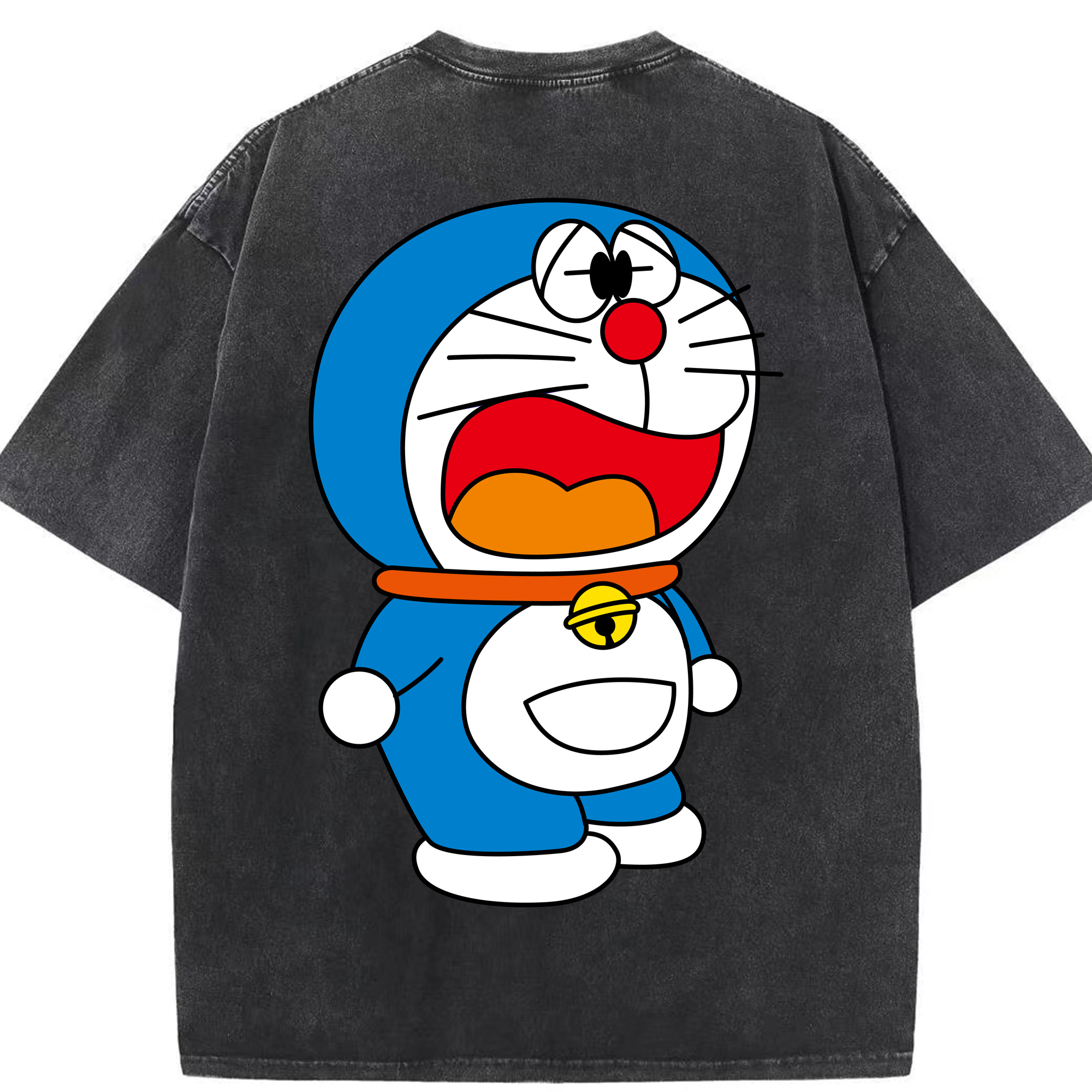 （画像用） ドラえもん Doraemon 綿100% ヴィンテージ風 半袖Tシャツ（背面プリント）