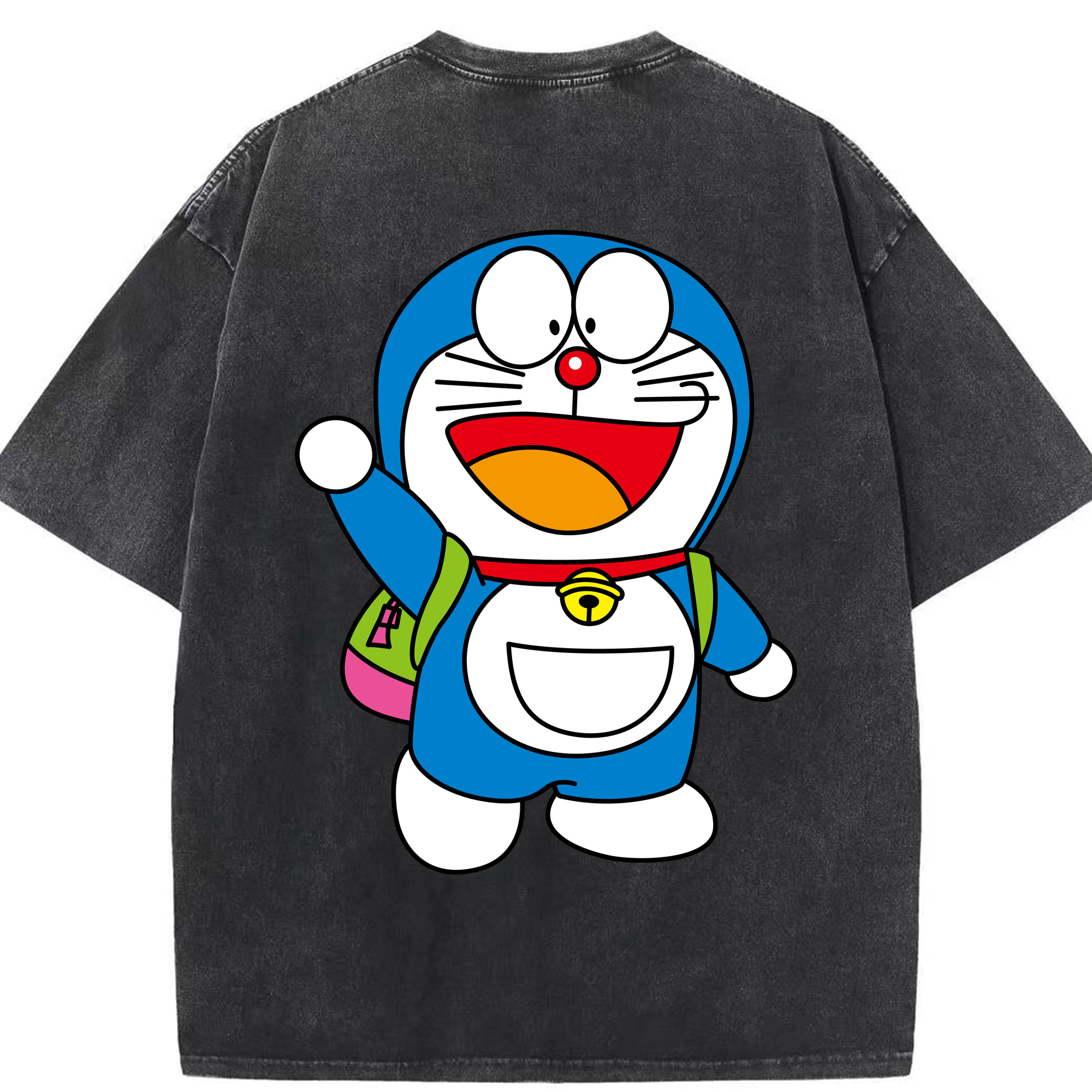（画像用） ドラえもん Doraemon 綿100% ヴィンテージ風 半袖Tシャツ（背面プリント）