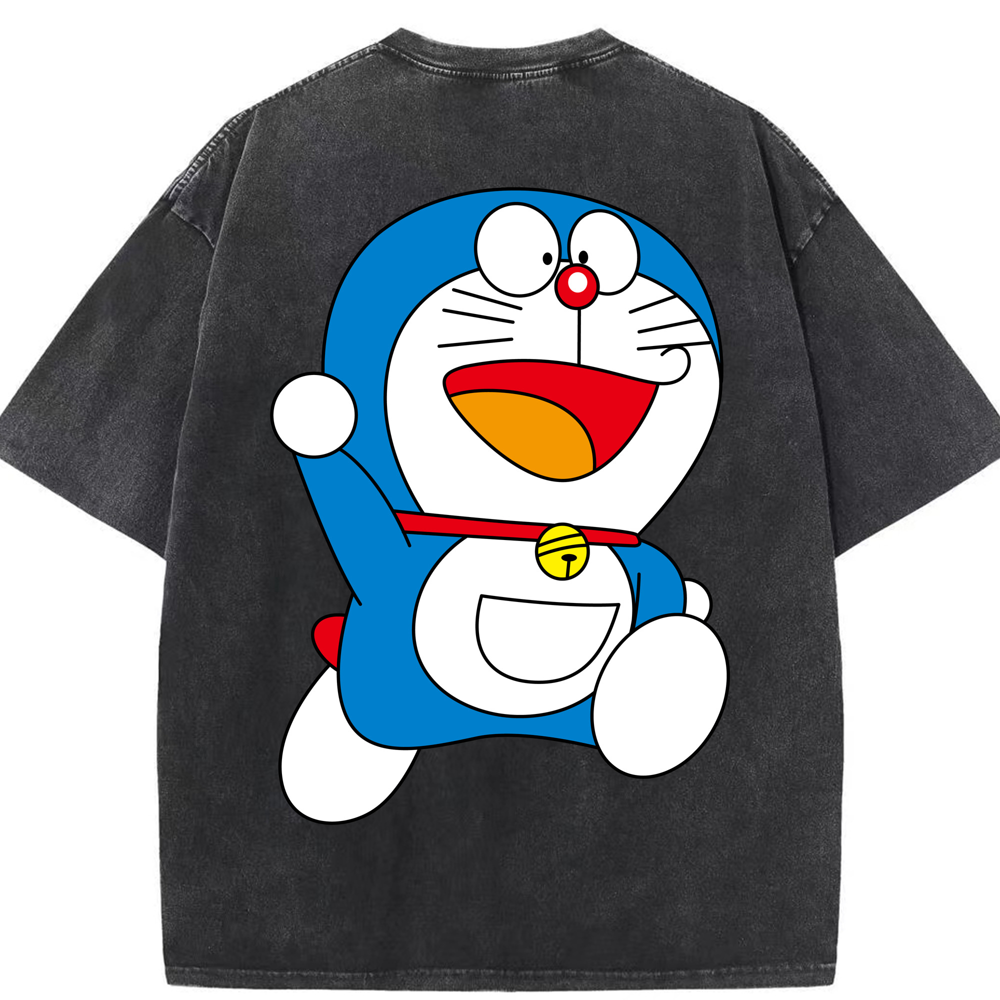 （画像用） ドラえもん Doraemon 綿100% ヴィンテージ風 半袖Tシャツ（背面プリント）