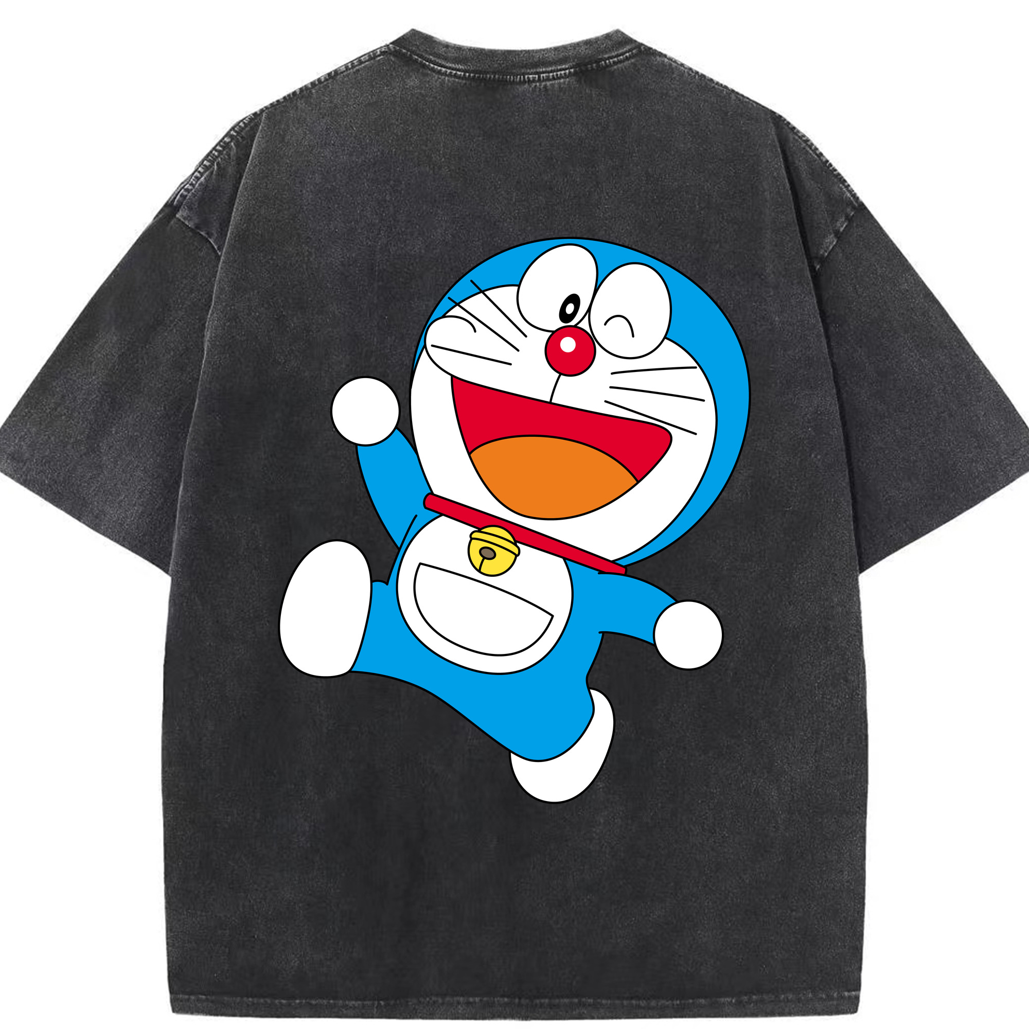 （画像用） ドラえもん Doraemon 綿100% ヴィンテージ風 半袖Tシャツ（背面プリント）