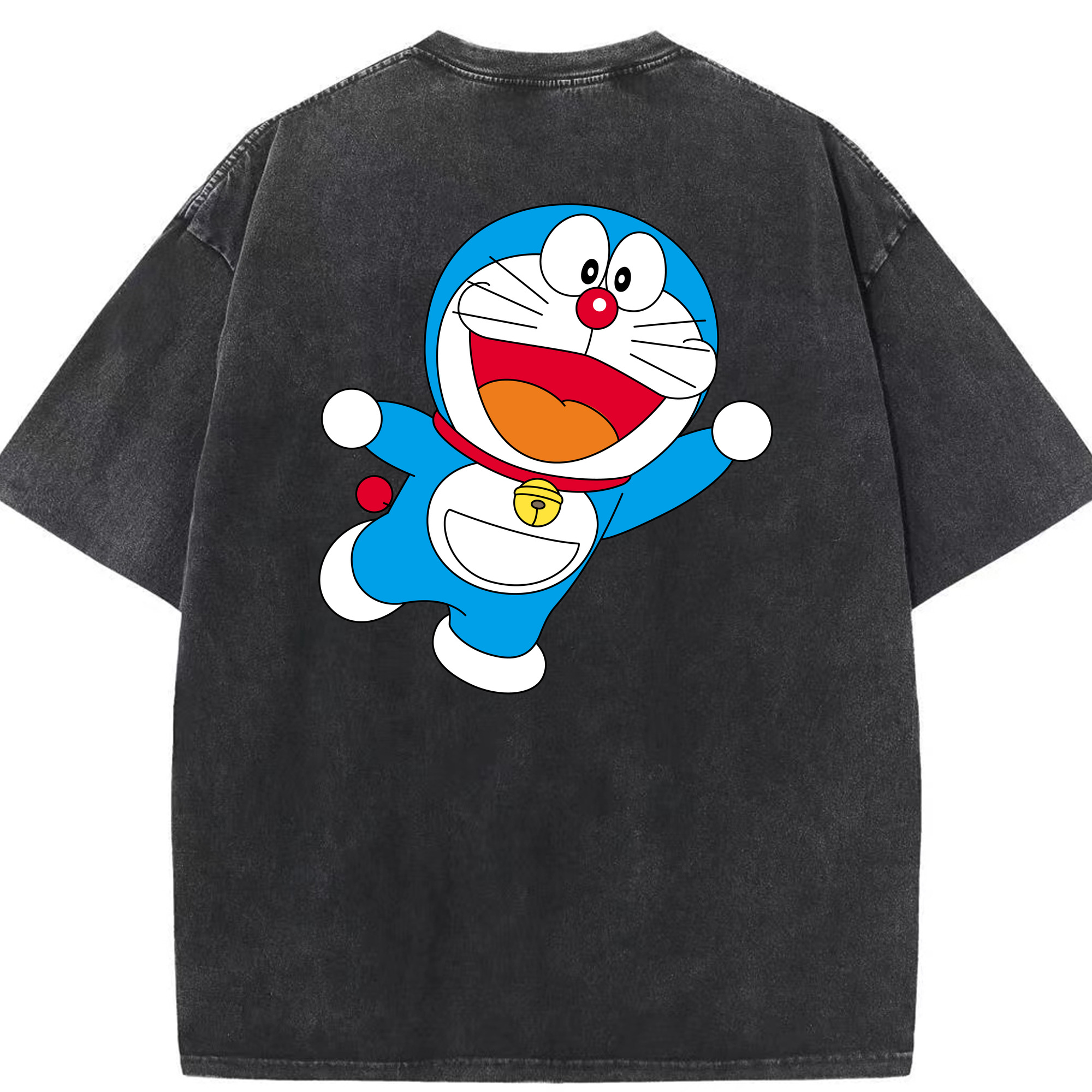 （画像用） ドラえもん Doraemon 綿100% ヴィンテージ風 半袖Tシャツ（背面プリント）