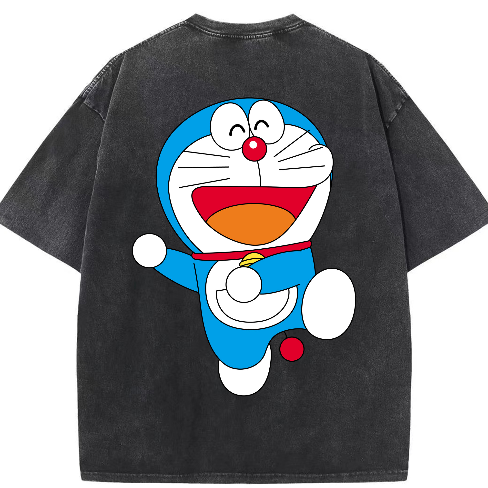 （画像用） ドラえもん Doraemon 綿100% ヴィンテージ風 半袖Tシャツ（背面プリント）