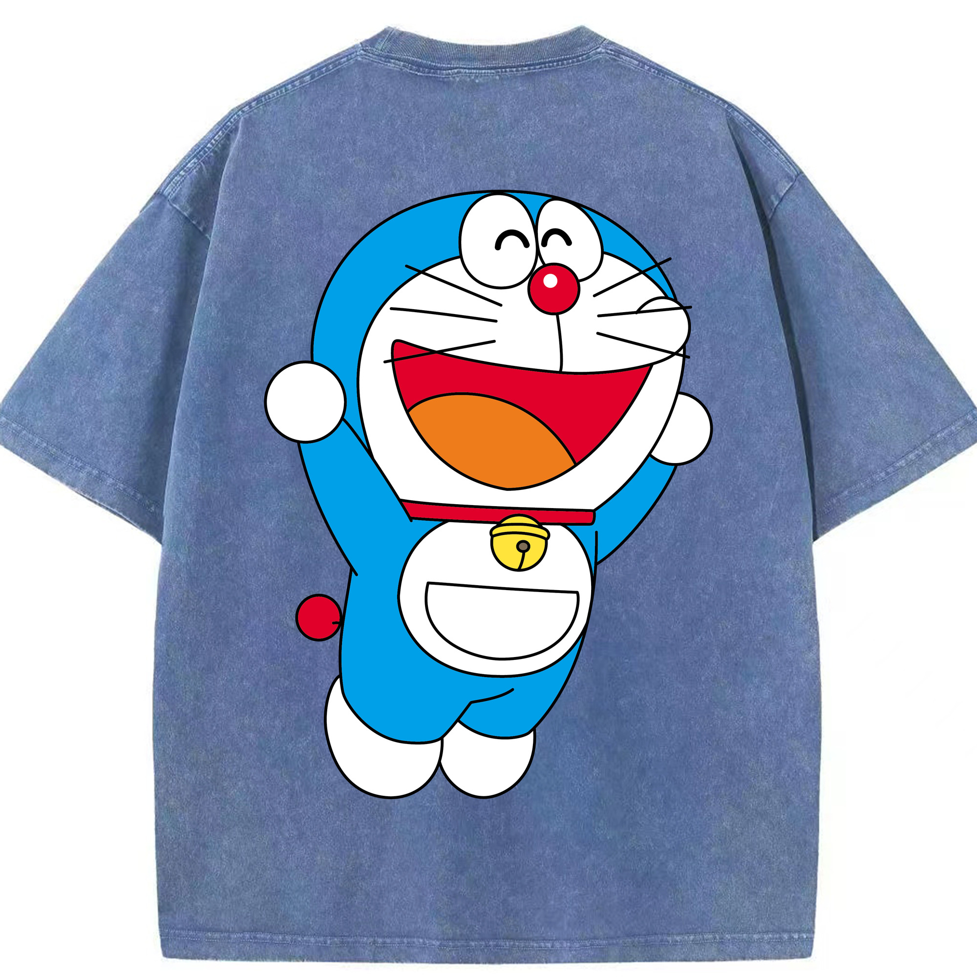 （画像用） ドラえもん Doraemon 綿100% ヴィンテージ風 半袖Tシャツ（背面プリント）