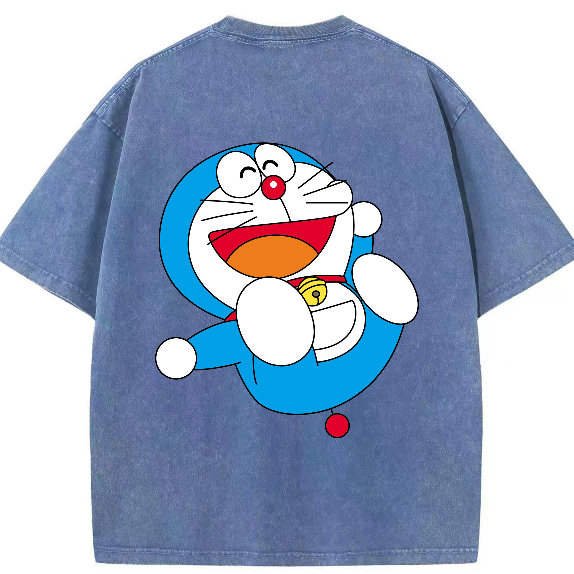 （画像用） ドラえもん Doraemon 綿100% ヴィンテージ風 半袖Tシャツ（背面プリント）