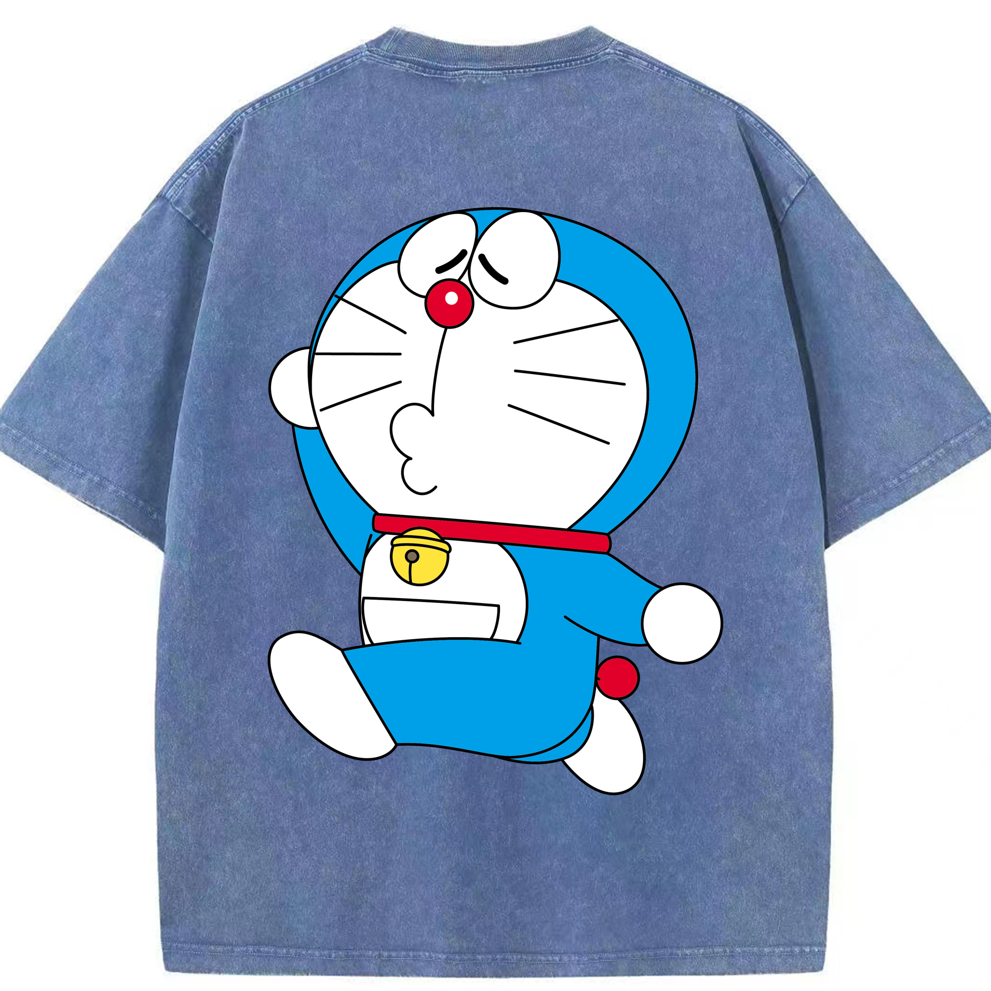 （画像用） ドラえもん Doraemon 綿100% ヴィンテージ風 半袖Tシャツ（背面プリント）