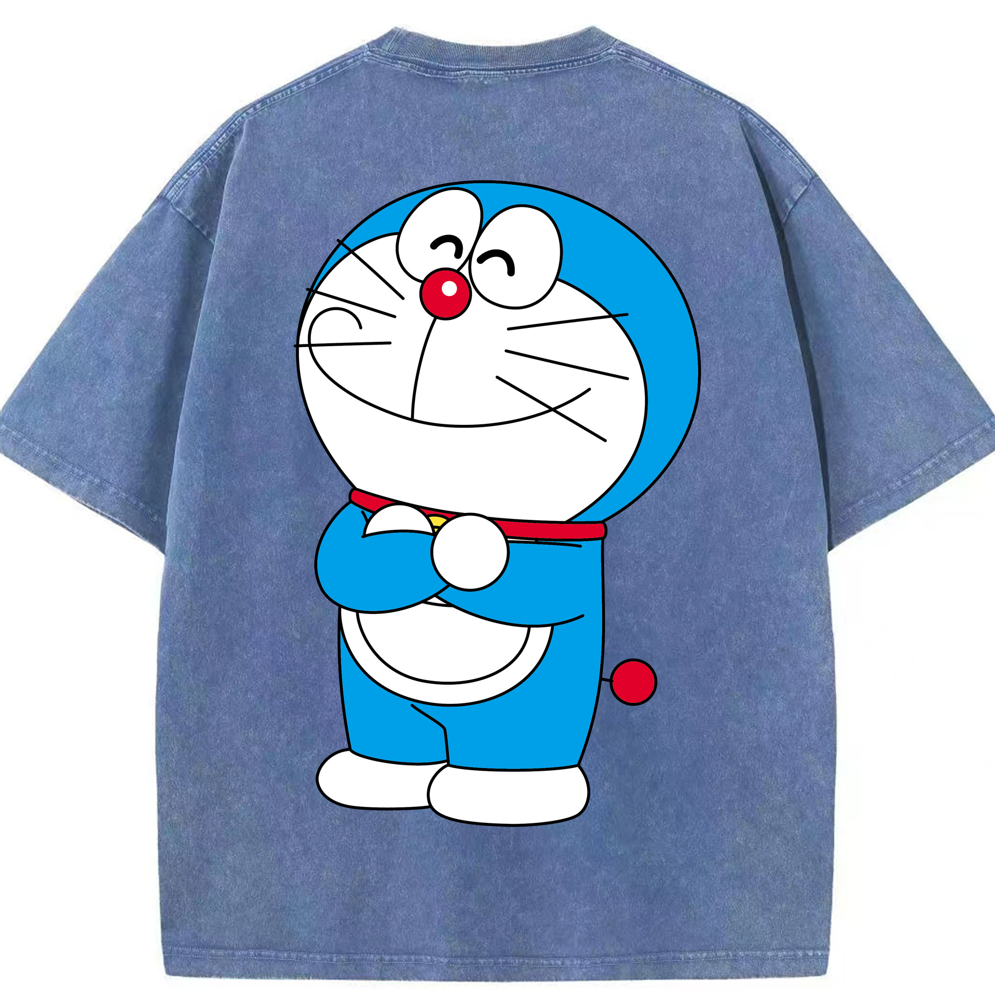 （画像用） ドラえもん Doraemon 綿100% ヴィンテージ風 半袖Tシャツ（背面プリント）