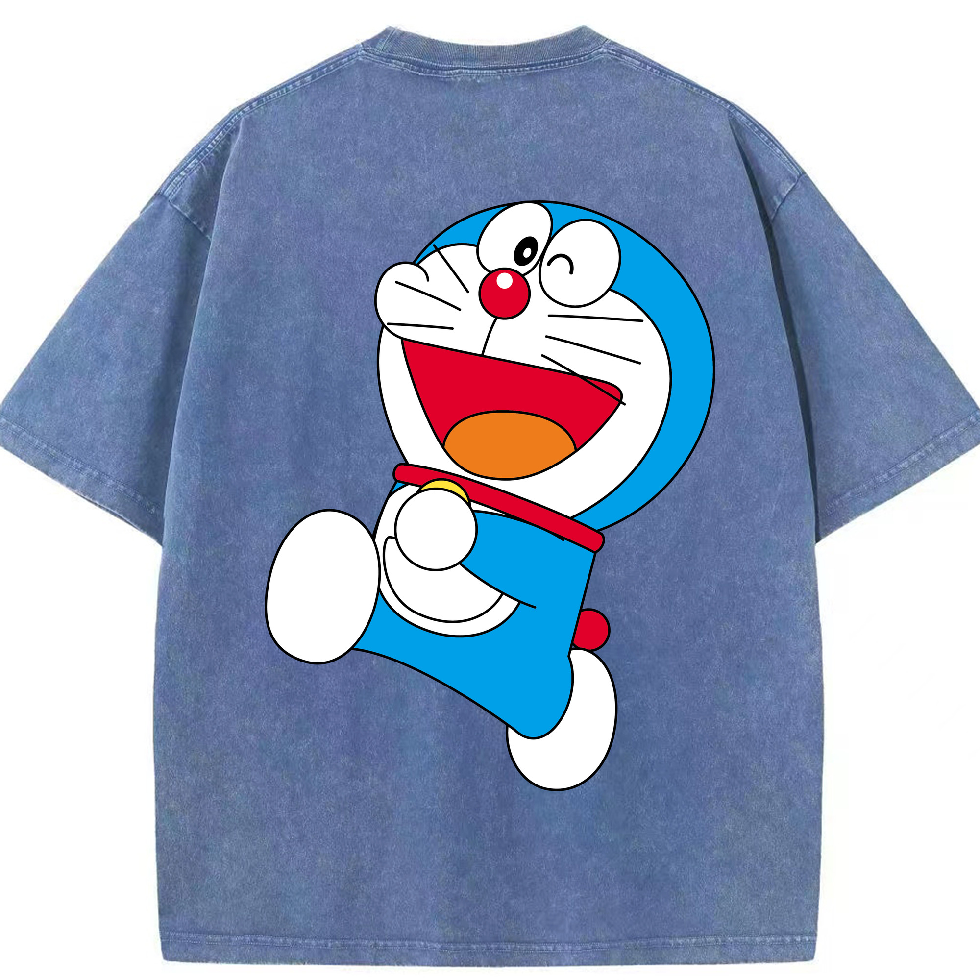 （画像用） ドラえもん Doraemon 綿100% ヴィンテージ風 半袖Tシャツ（背面プリント）