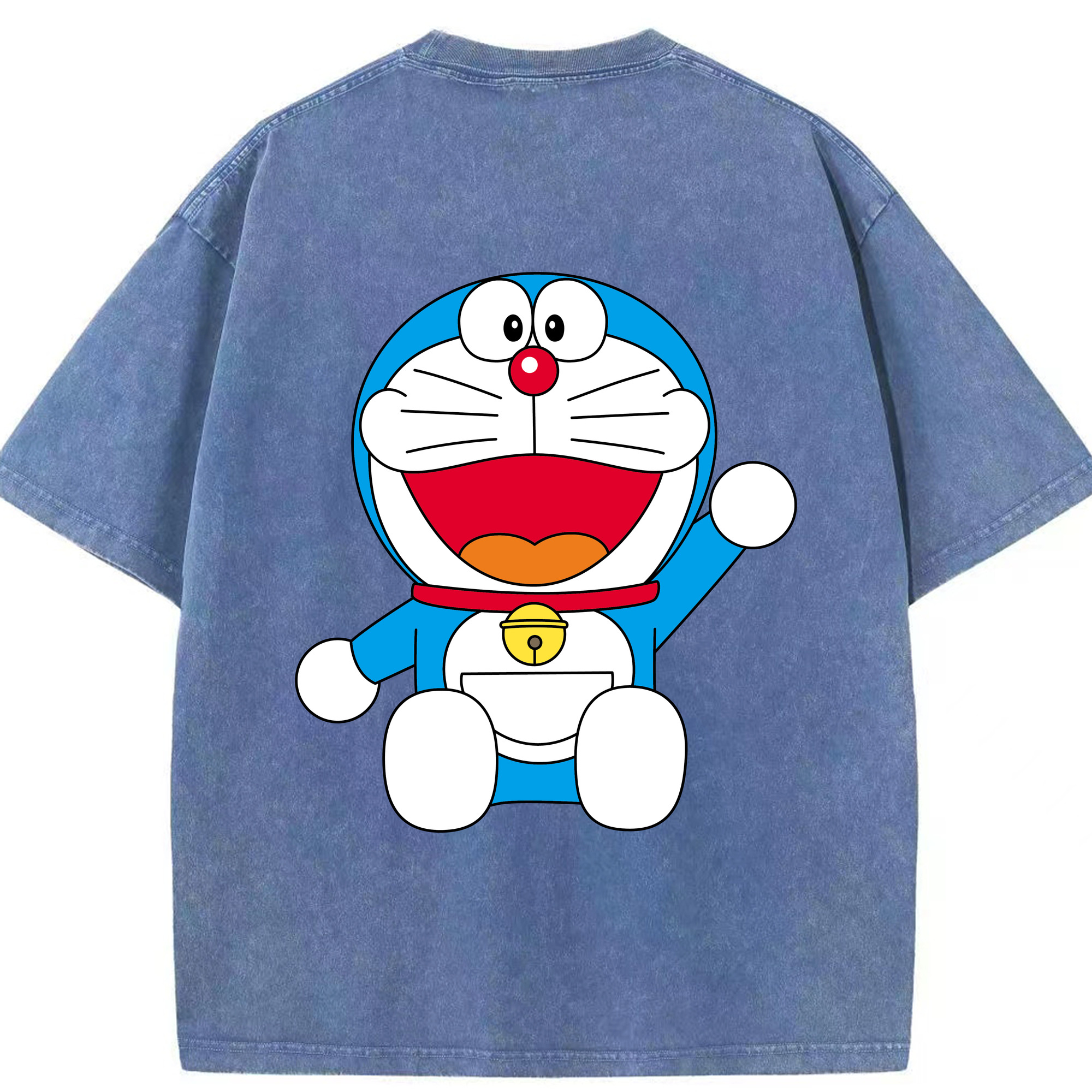 （画像用） ドラえもん Doraemon 綿100% ヴィンテージ風 半袖Tシャツ（背面プリント）