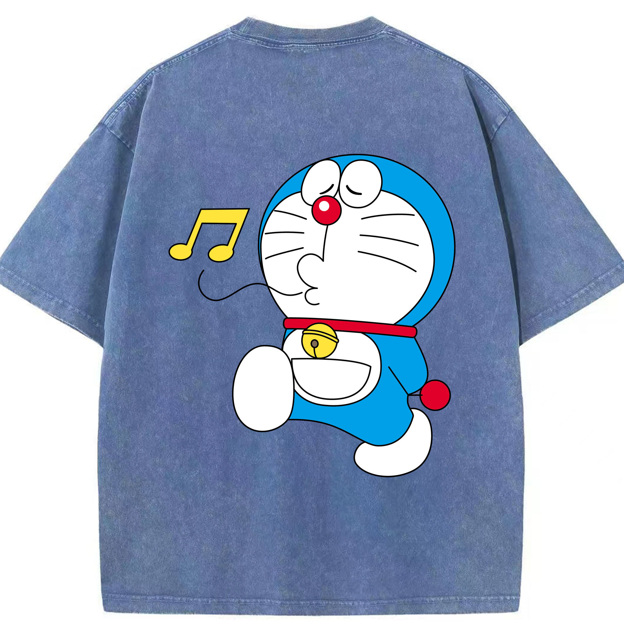 （画像用） ドラえもん Doraemon 綿100% ヴィンテージ風 半袖Tシャツ（背面プリント）