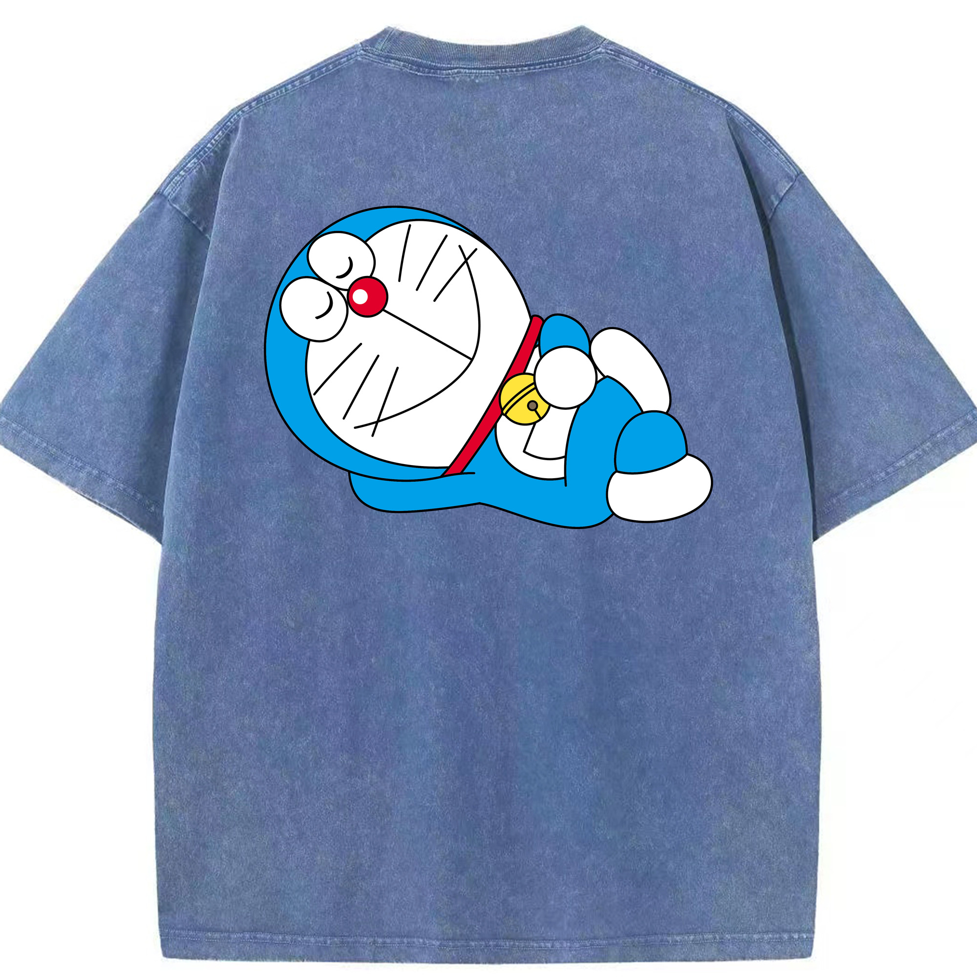 （画像用） ドラえもん Doraemon 綿100% ヴィンテージ風 半袖Tシャツ（背面プリント）
