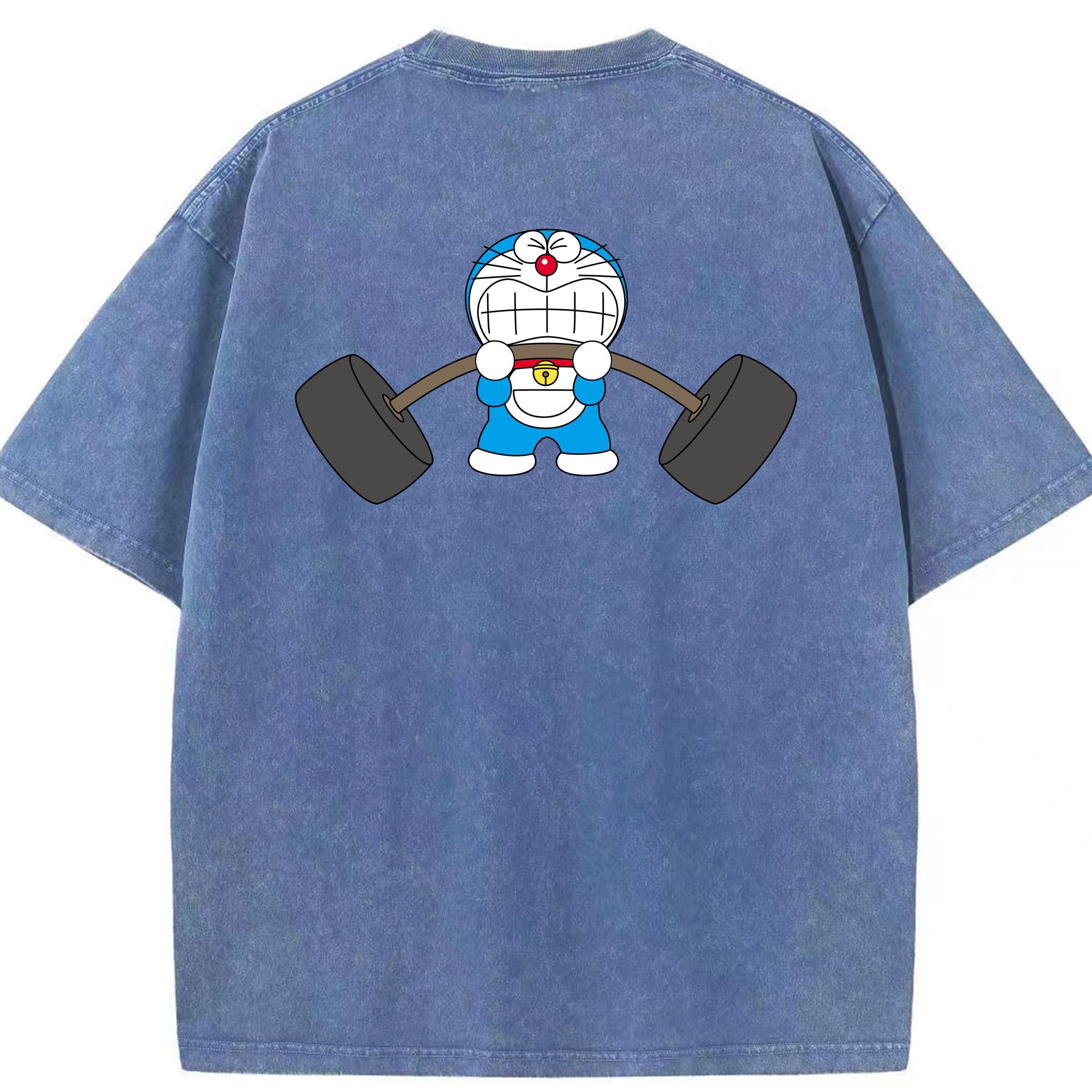 （画像用） ドラえもん Doraemon 綿100% ヴィンテージ風 半袖Tシャツ（背面プリント）