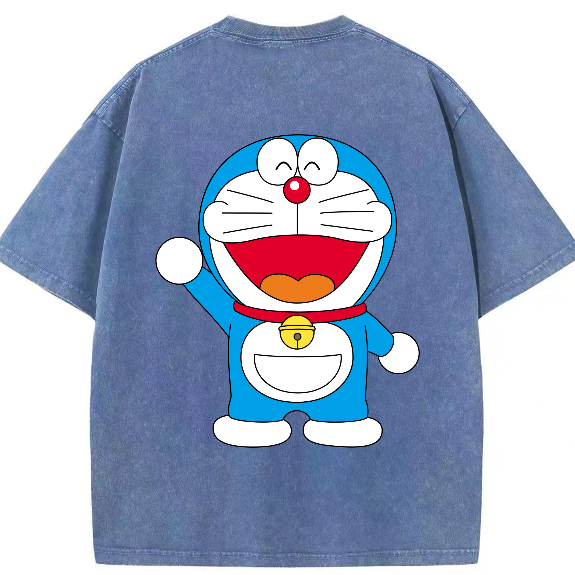 （画像用） ドラえもん Doraemon 綿100% ヴィンテージ風 半袖Tシャツ（背面プリント）
