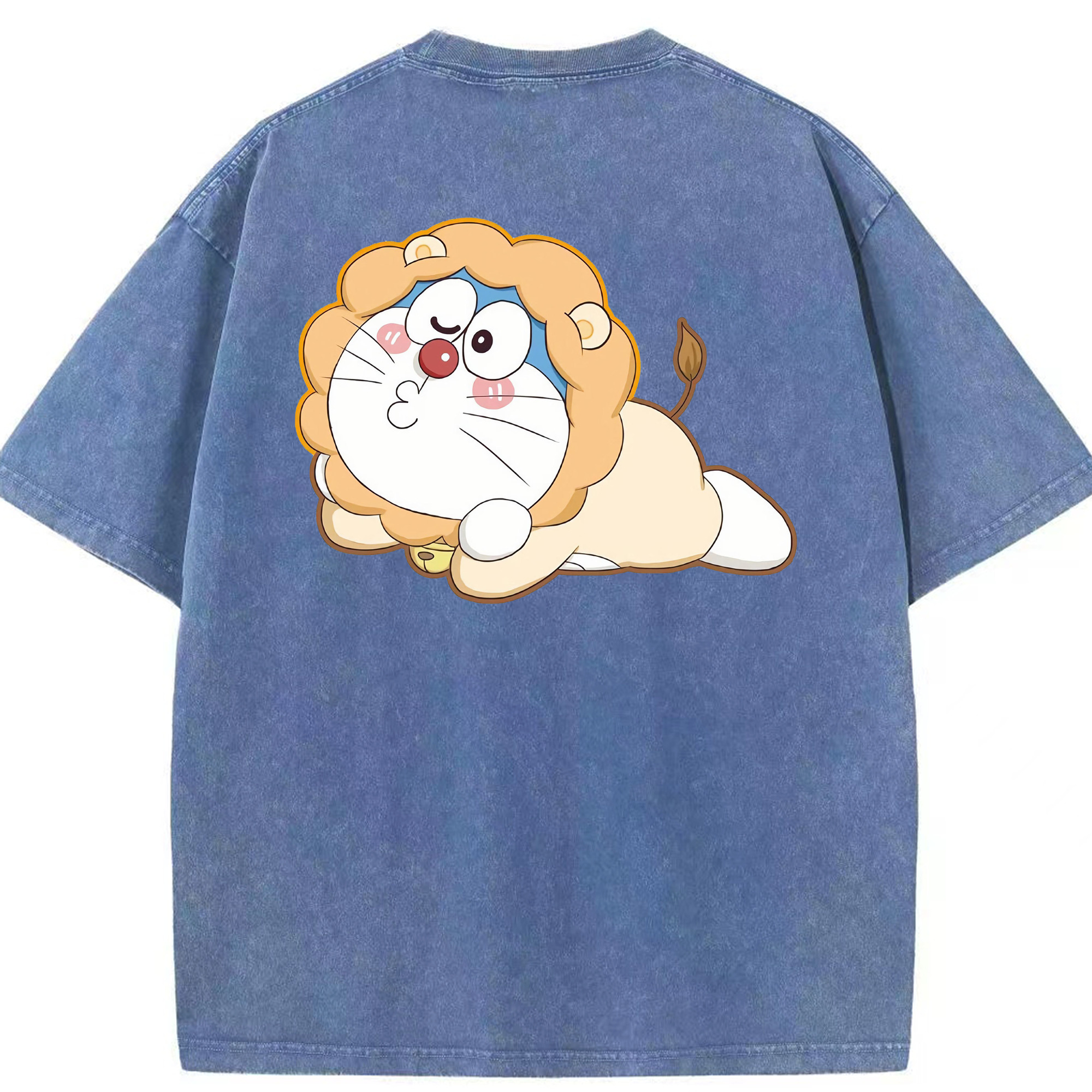 （画像用） ドラえもん Doraemon 綿100% ヴィンテージ風 半袖Tシャツ（背面プリント）