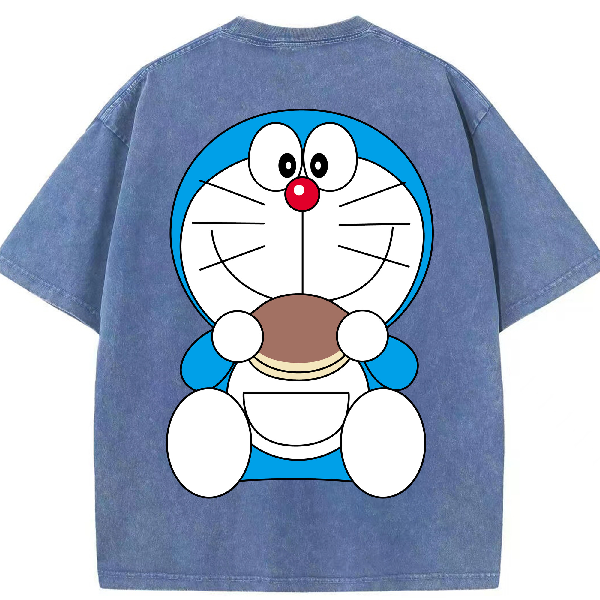 （画像用） ドラえもん Doraemon 綿100% ヴィンテージ風 半袖Tシャツ（背面プリント）