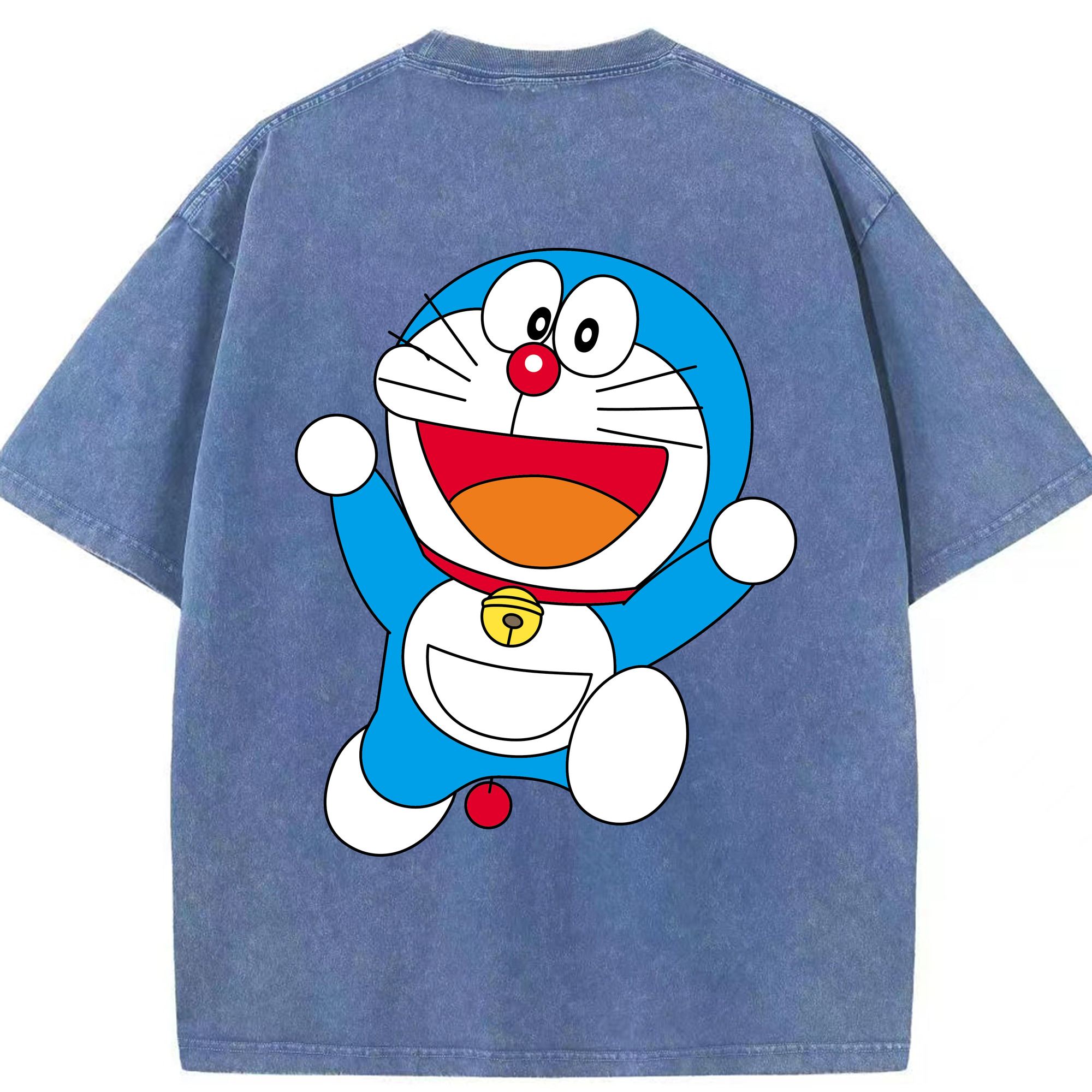 （画像用） ドラえもん Doraemon 綿100% ヴィンテージ風 半袖Tシャツ（背面プリント）