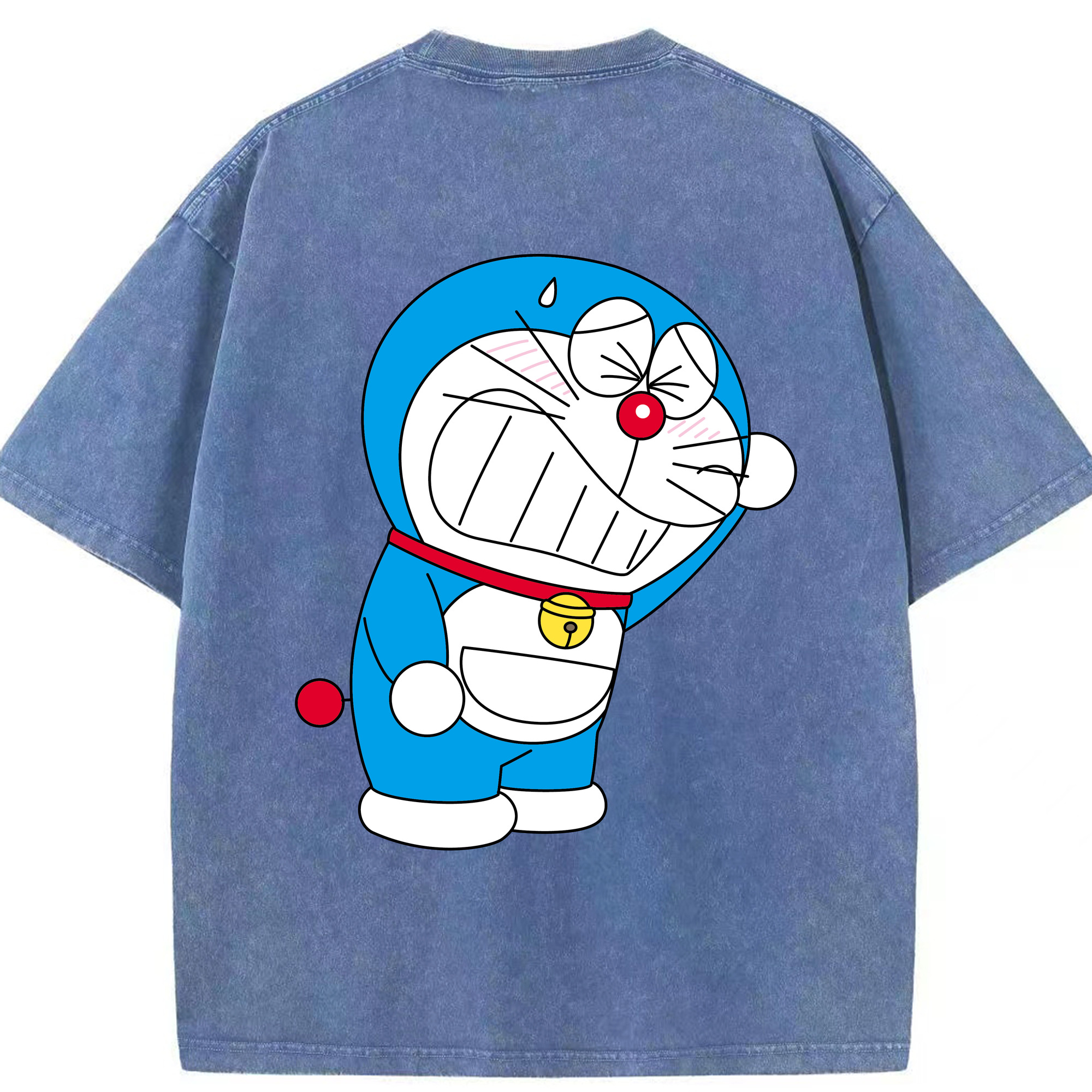 （画像用） ドラえもん Doraemon 綿100% ヴィンテージ風 半袖Tシャツ（背面プリント）