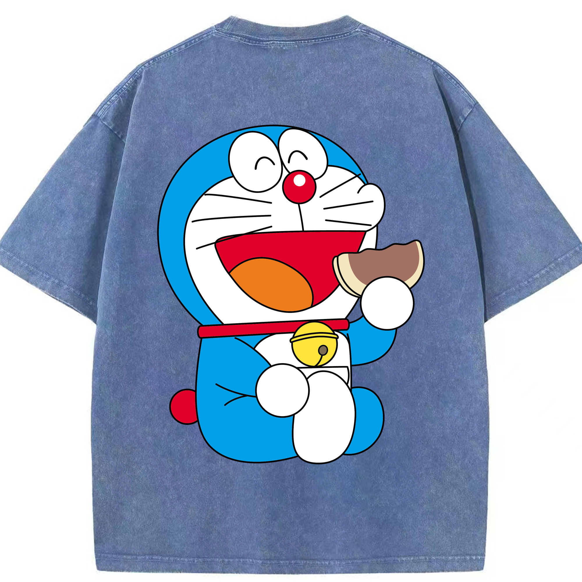 （画像用） ドラえもん Doraemon 綿100% ヴィンテージ風 半袖Tシャツ（背面プリント）