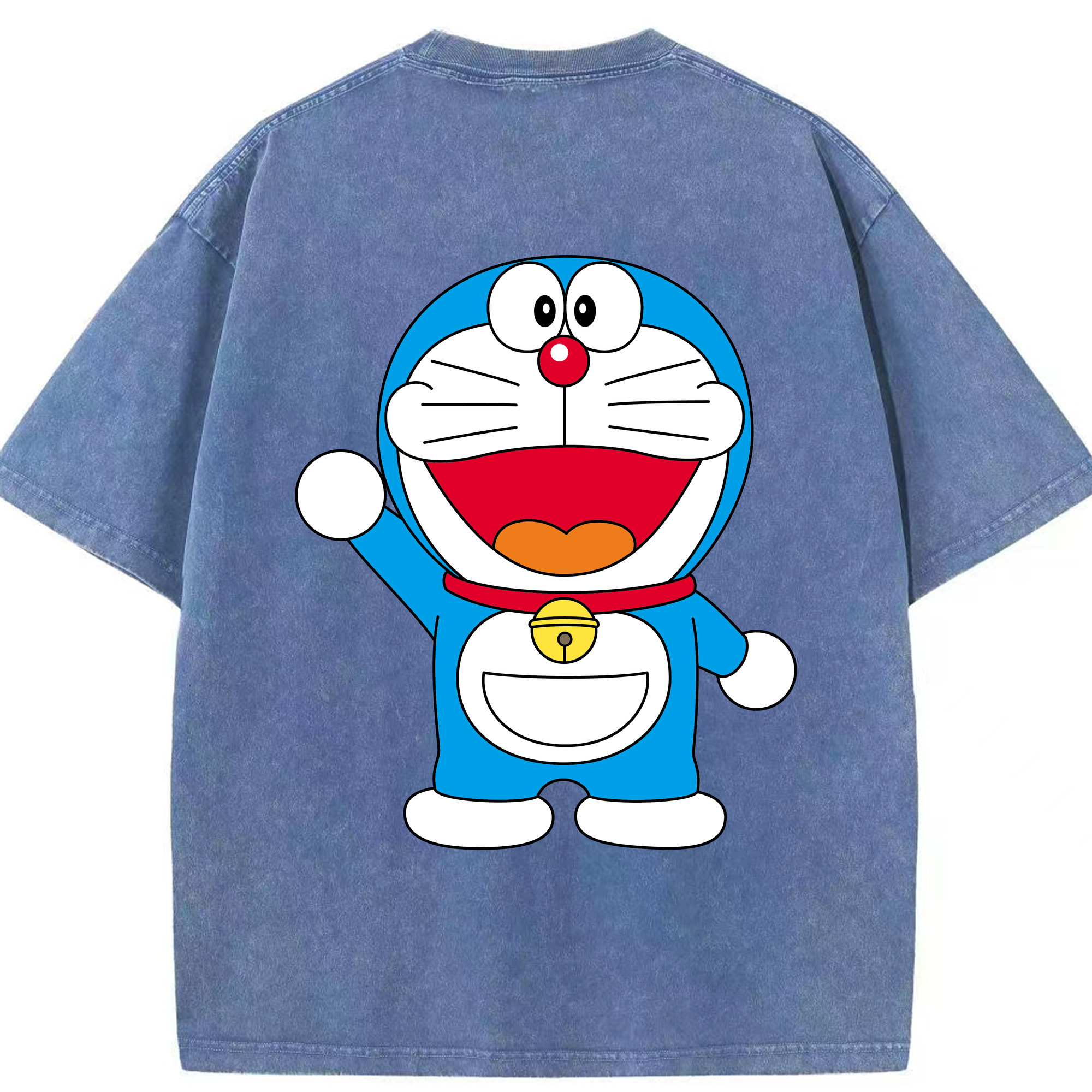 （画像用） ドラえもん Doraemon 綿100% ヴィンテージ風 半袖Tシャツ（背面プリント）