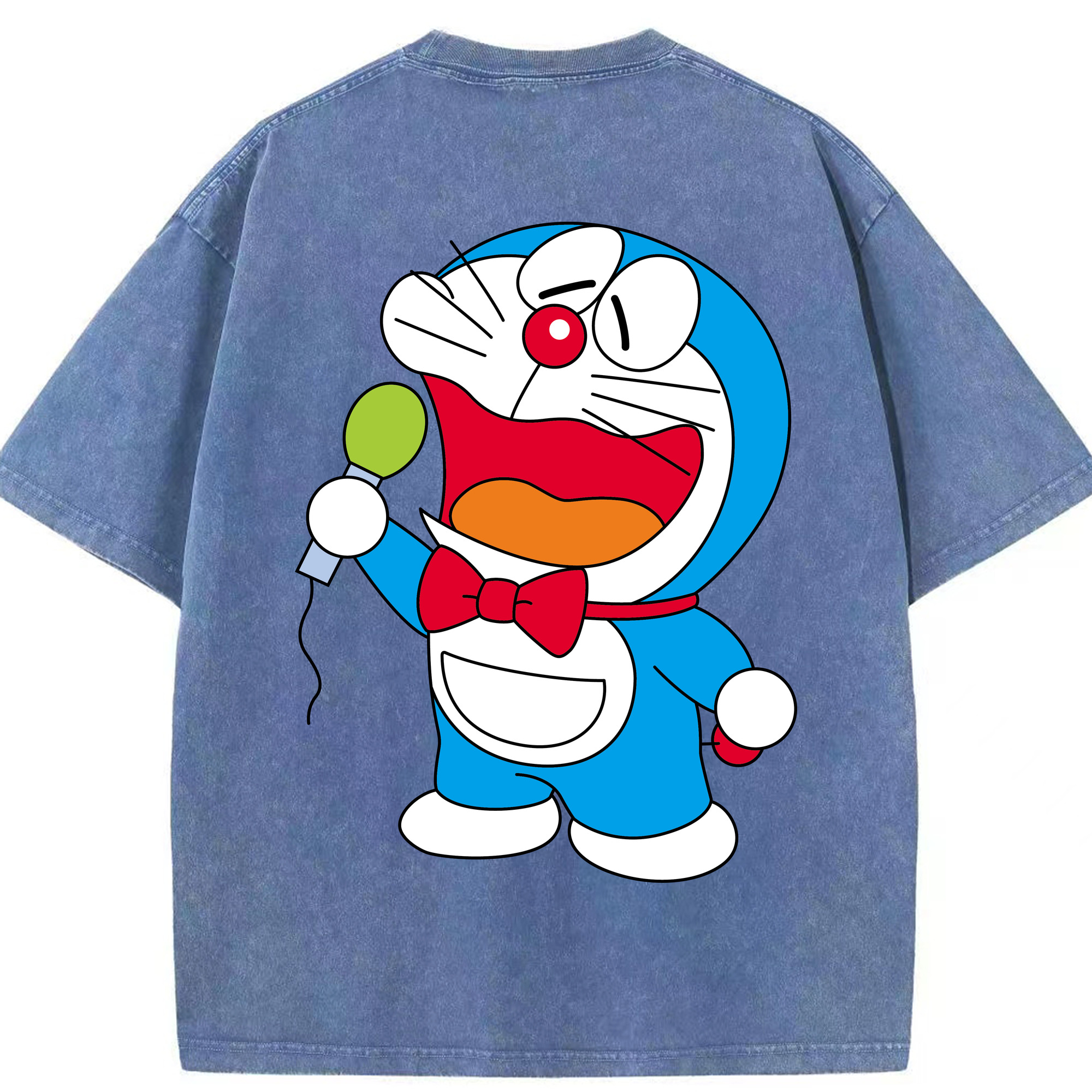 （画像用） ドラえもん Doraemon 綿100% ヴィンテージ風 半袖Tシャツ（背面プリント）