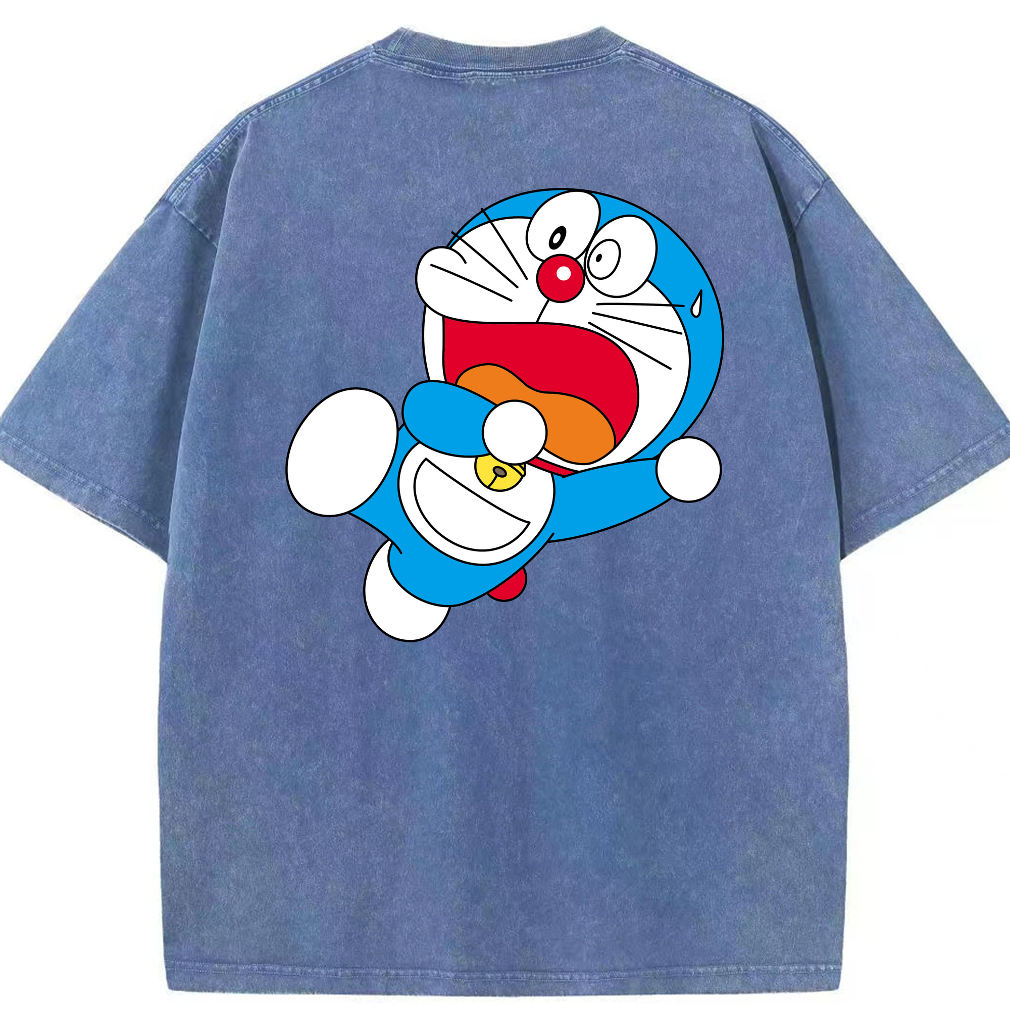 （画像用） ドラえもん Doraemon 綿100% ヴィンテージ風 半袖Tシャツ（背面プリント）