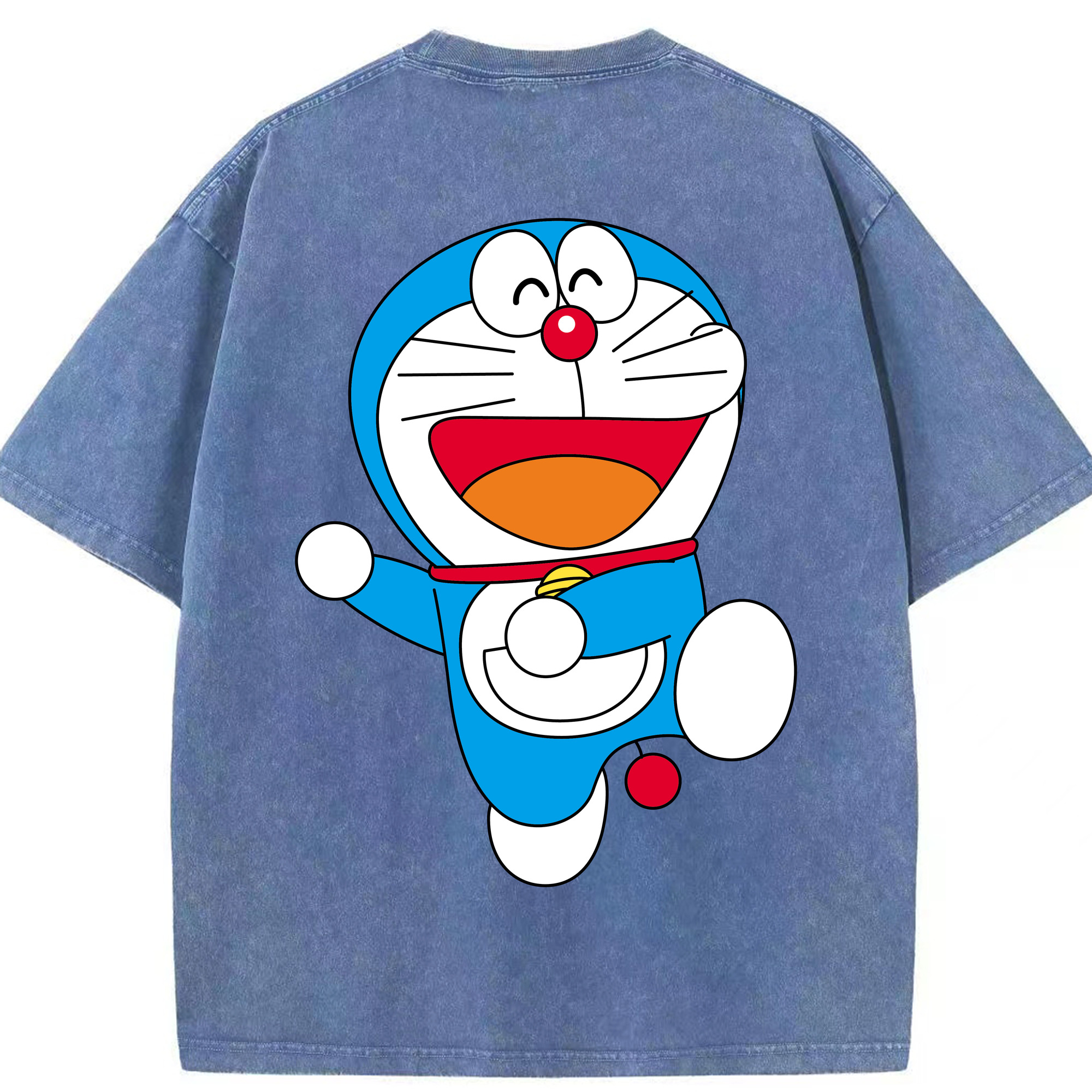 （画像用） ドラえもん Doraemon 綿100% ヴィンテージ風 半袖Tシャツ（背面プリント）