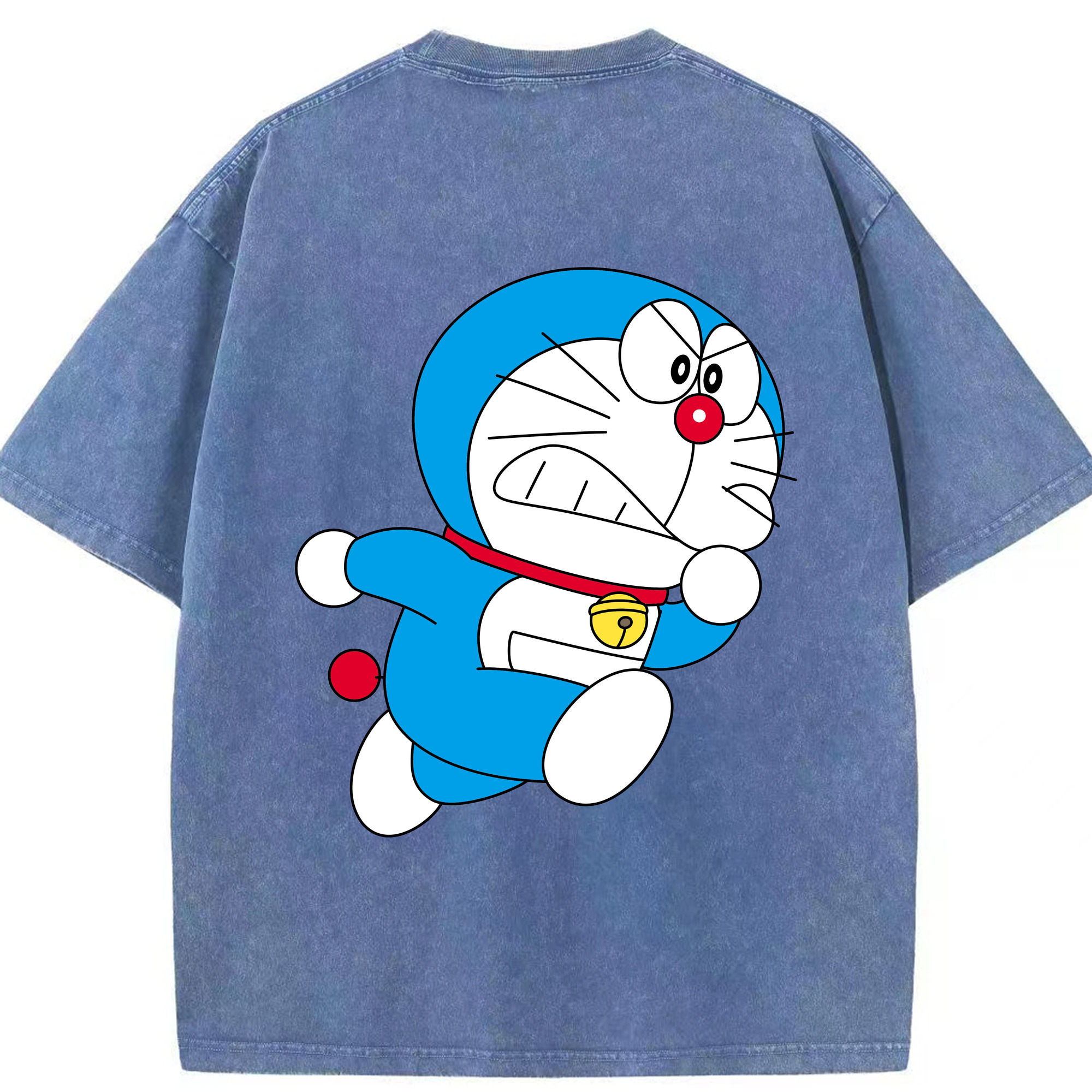 （画像用） ドラえもん Doraemon 綿100% ヴィンテージ風 半袖Tシャツ（背面プリント）