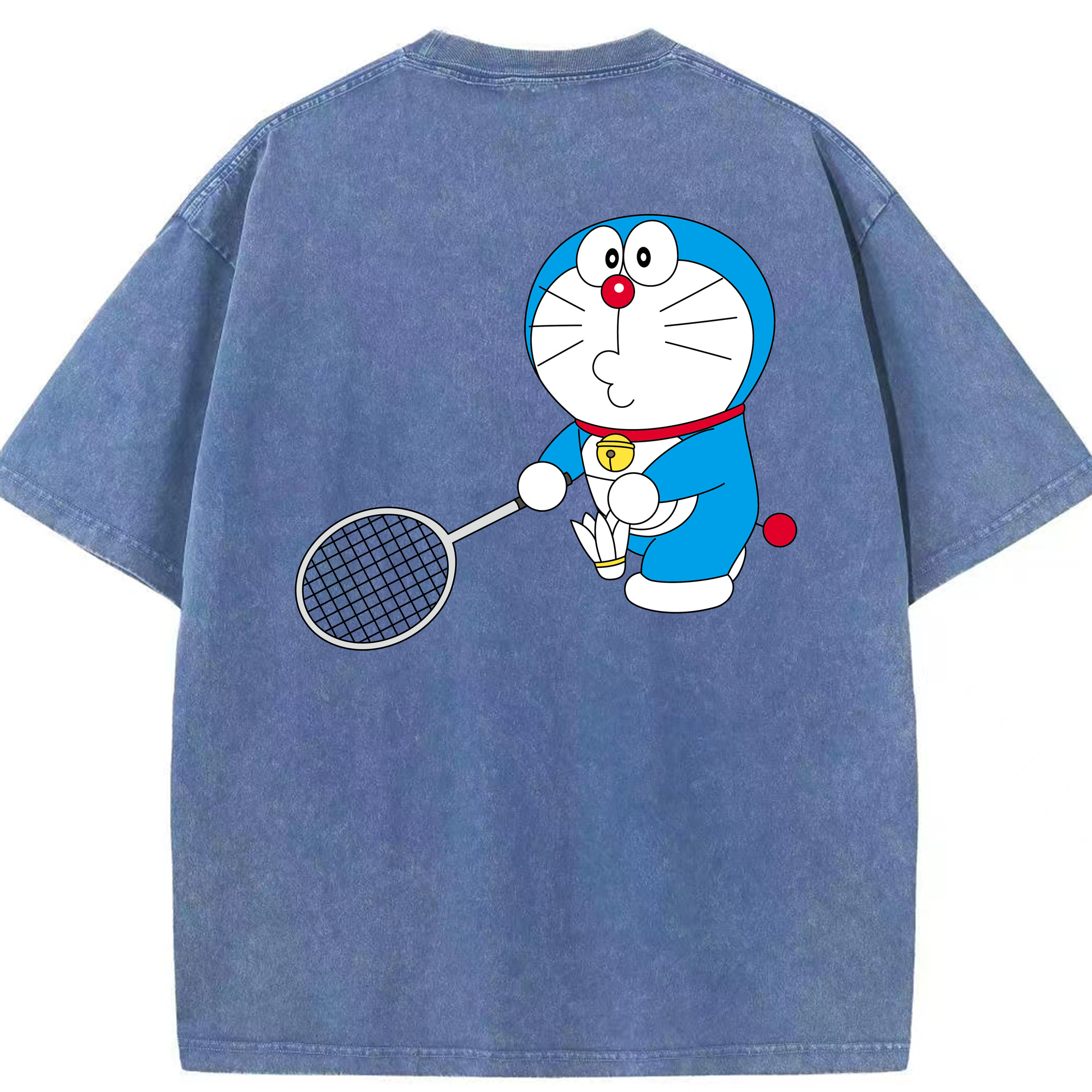 （画像用） ドラえもん Doraemon 綿100% ヴィンテージ風 半袖Tシャツ（背面プリント）