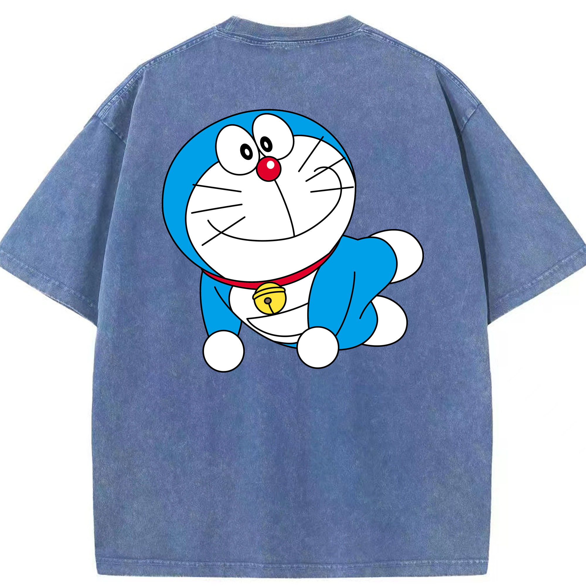（画像用） ドラえもん Doraemon 綿100% ヴィンテージ風 半袖Tシャツ（背面プリント）