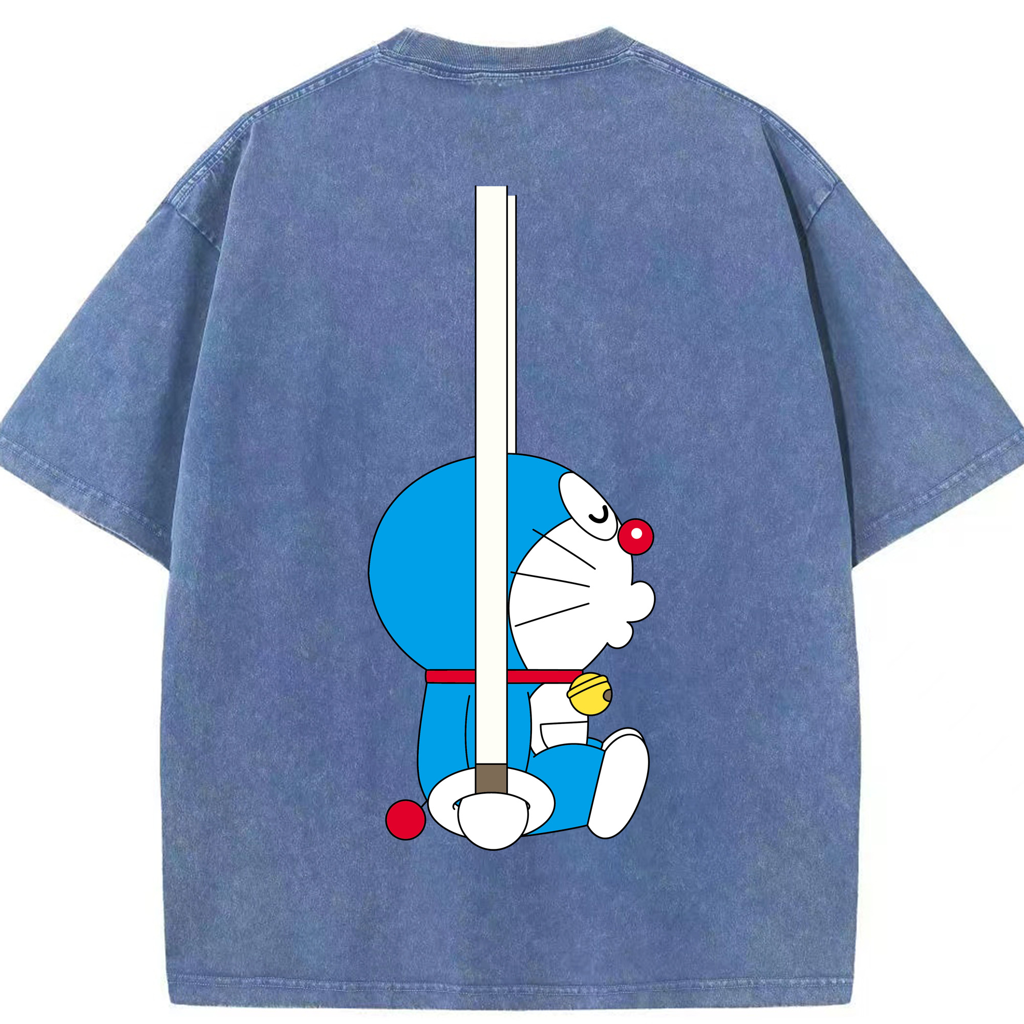 （画像用） ドラえもん Doraemon 綿100% ヴィンテージ風 半袖Tシャツ（背面プリント）