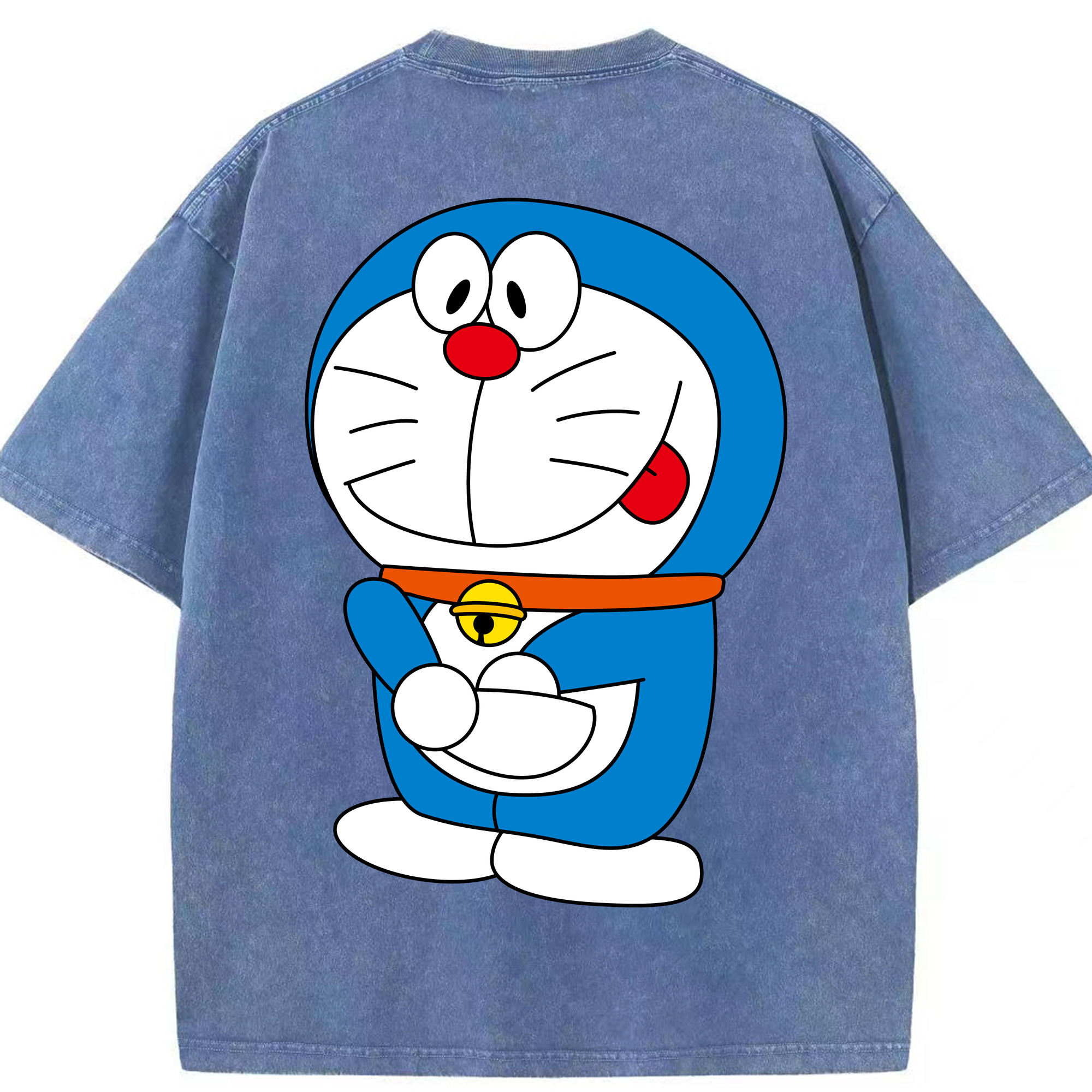 （画像用） ドラえもん Doraemon 綿100% ヴィンテージ風 半袖Tシャツ（背面プリント）