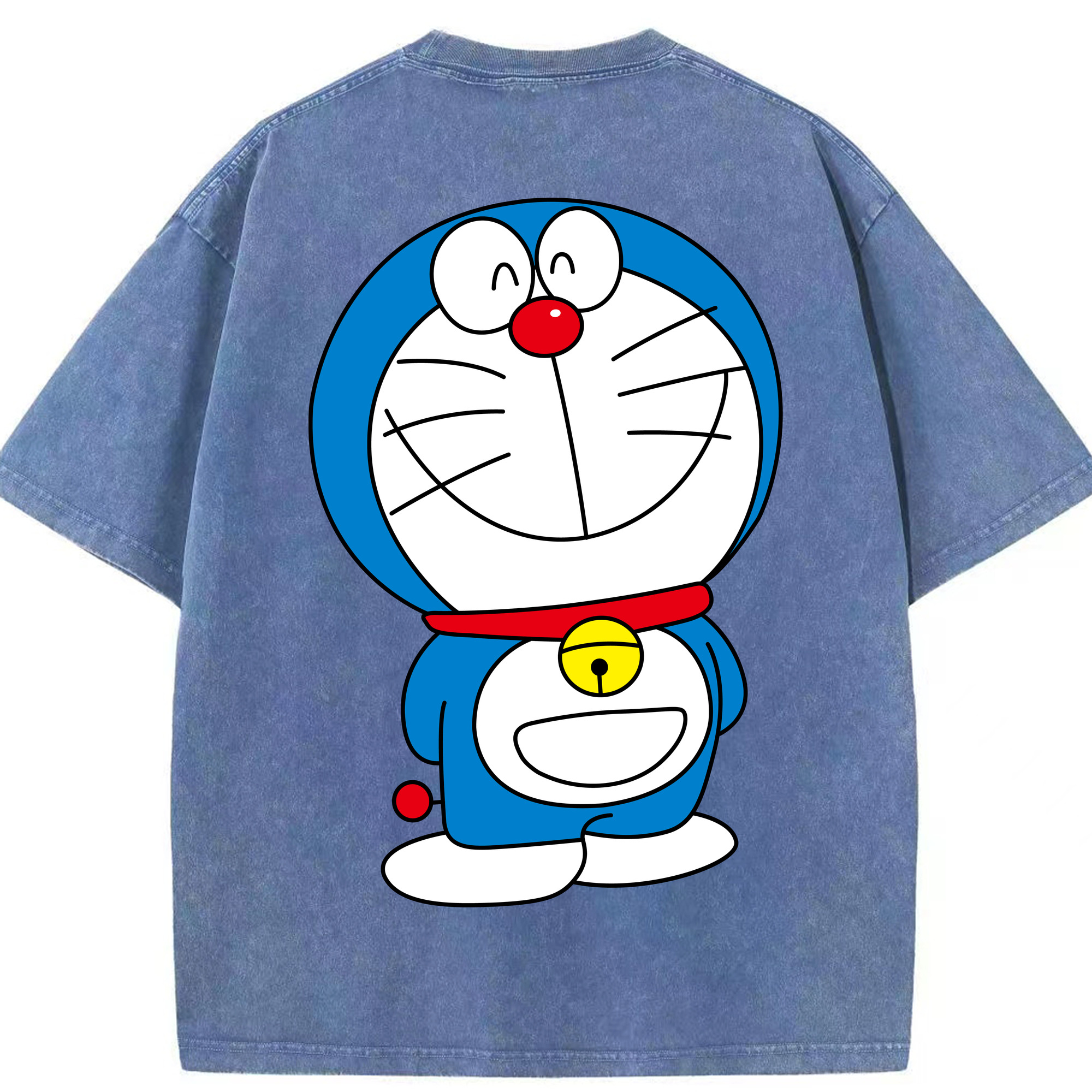 （画像用） ドラえもん Doraemon 綿100% ヴィンテージ風 半袖Tシャツ（背面プリント）