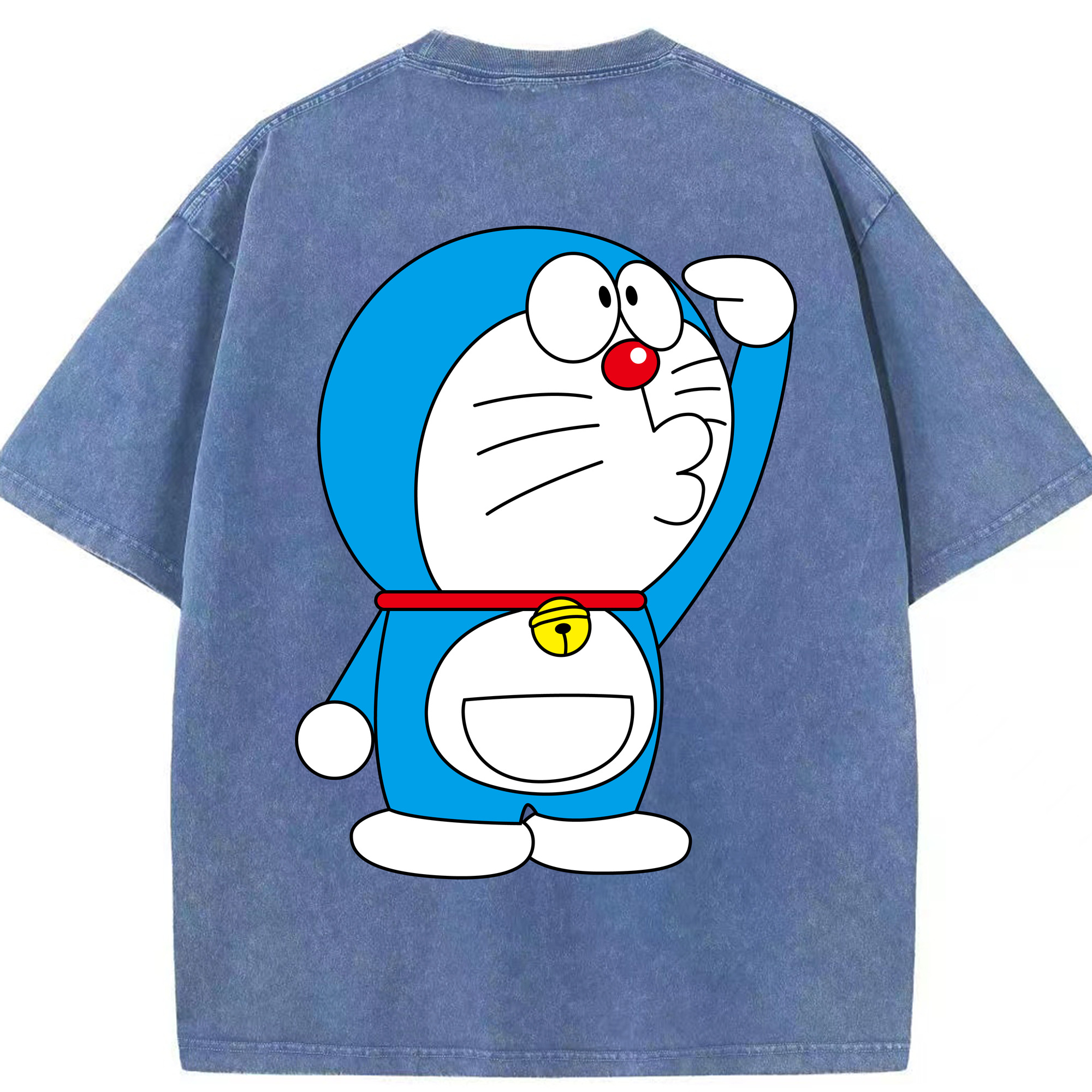 （画像用） ドラえもん Doraemon 綿100% ヴィンテージ風 半袖Tシャツ（背面プリント）