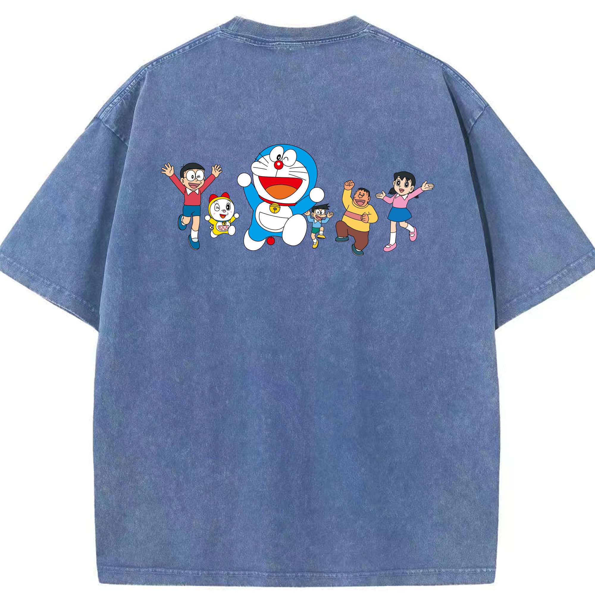 （画像用） ドラえもん 骨川 スネ夫 Doraemon Honekawa Suneo 綿100% ヴィンテージ風 半袖Tシャツ（背面プリント）