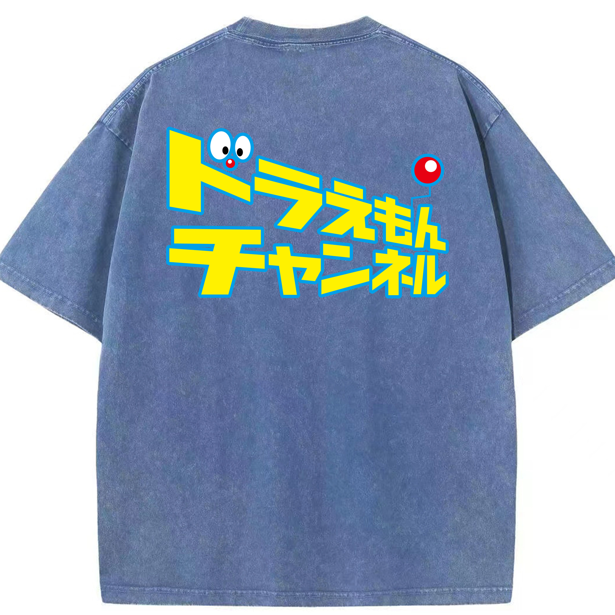 （画像用） ドラえもん Doraemon 綿100% ヴィンテージ風 半袖Tシャツ（背面プリント）