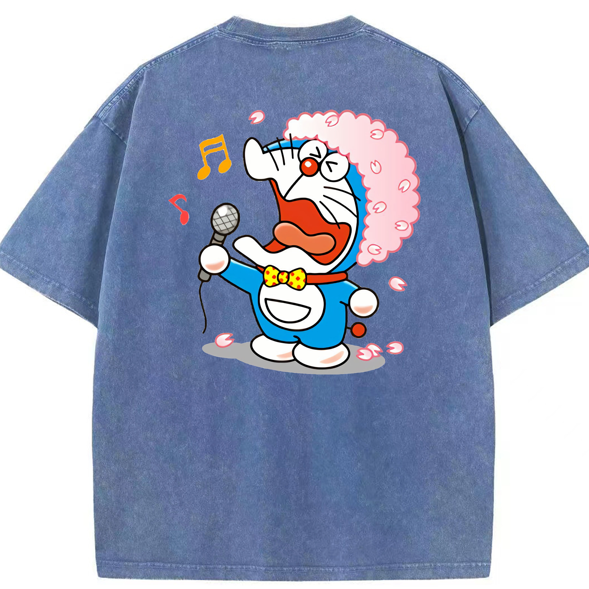 （画像用） ドラえもん Doraemon 綿100% ヴィンテージ風 半袖Tシャツ（背面プリント）