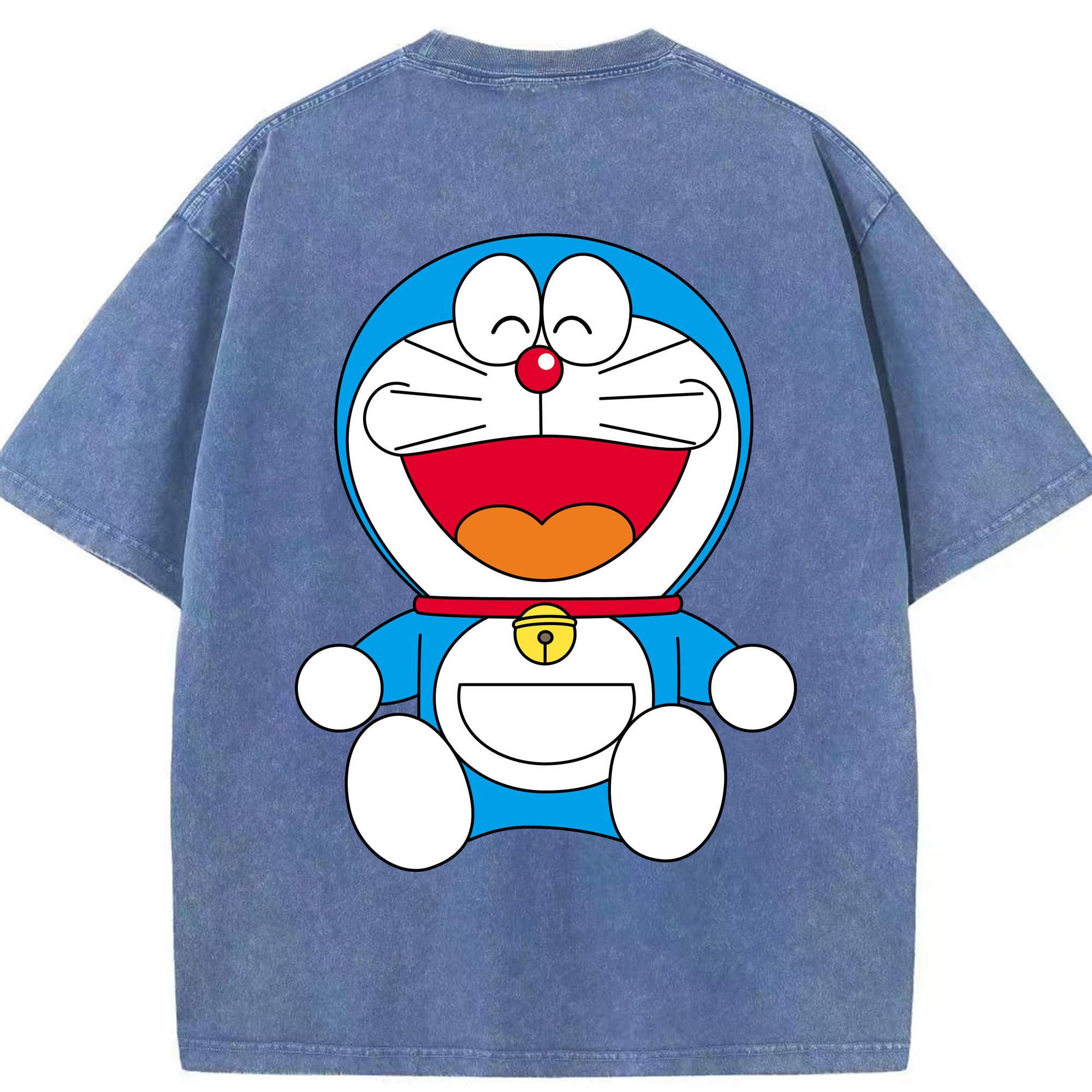 （画像用） ドラえもん Doraemon 綿100% ヴィンテージ風 半袖Tシャツ（背面プリント）