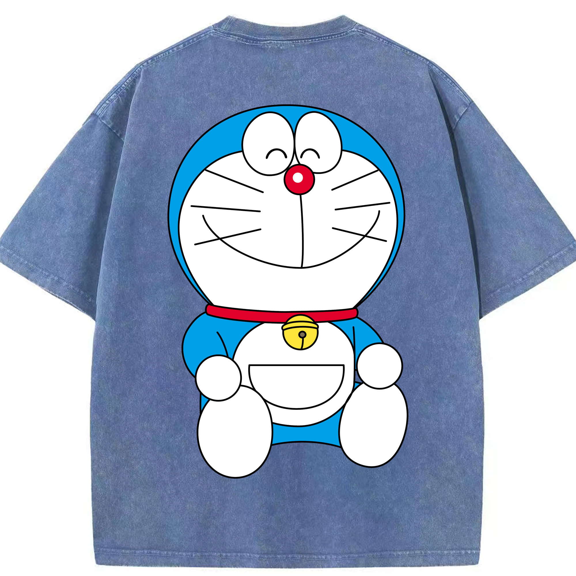 （画像用） ドラえもん Doraemon 綿100% ヴィンテージ風 半袖Tシャツ（背面プリント）