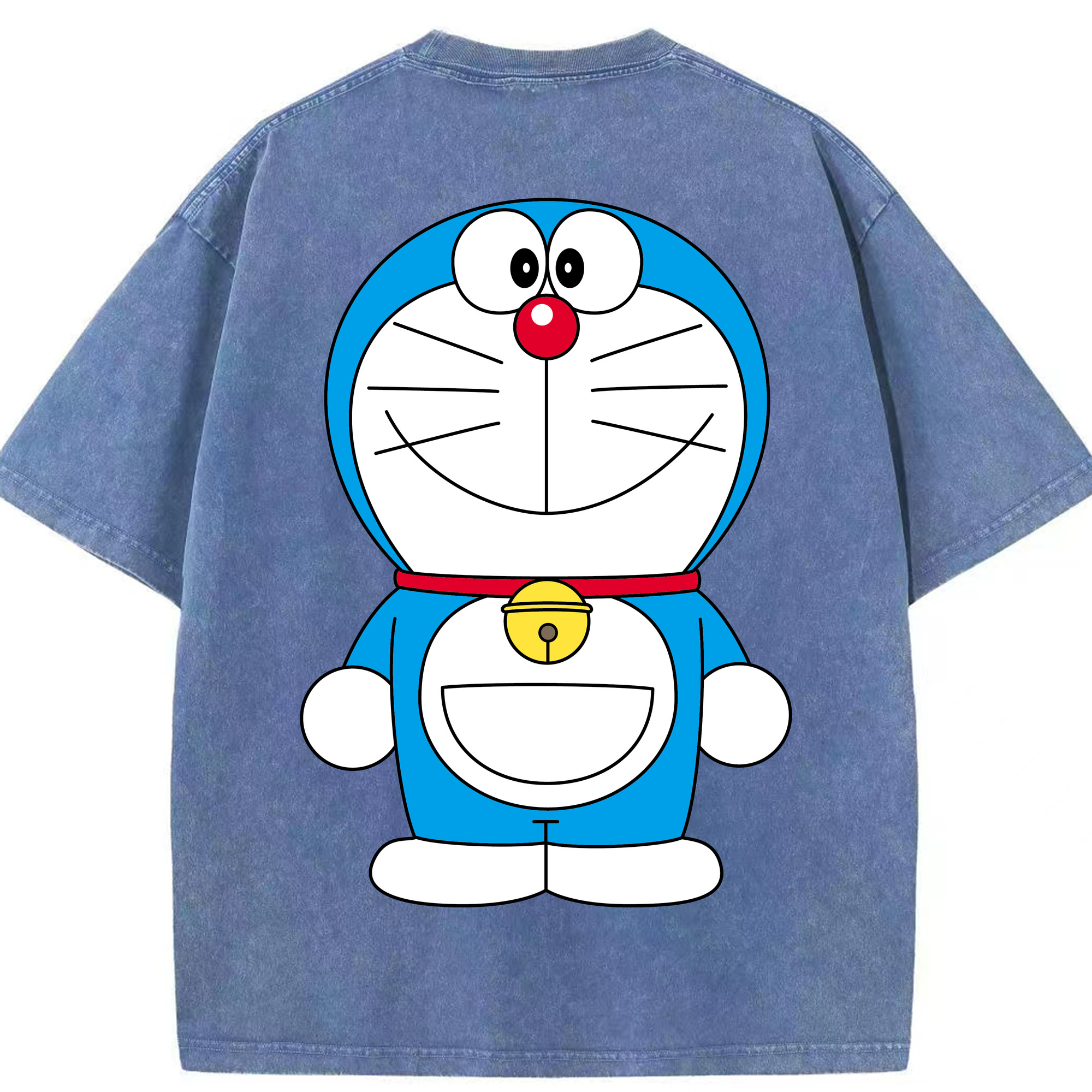 （画像用） ドラえもん Doraemon 綿100% ヴィンテージ風 半袖Tシャツ（背面プリント）