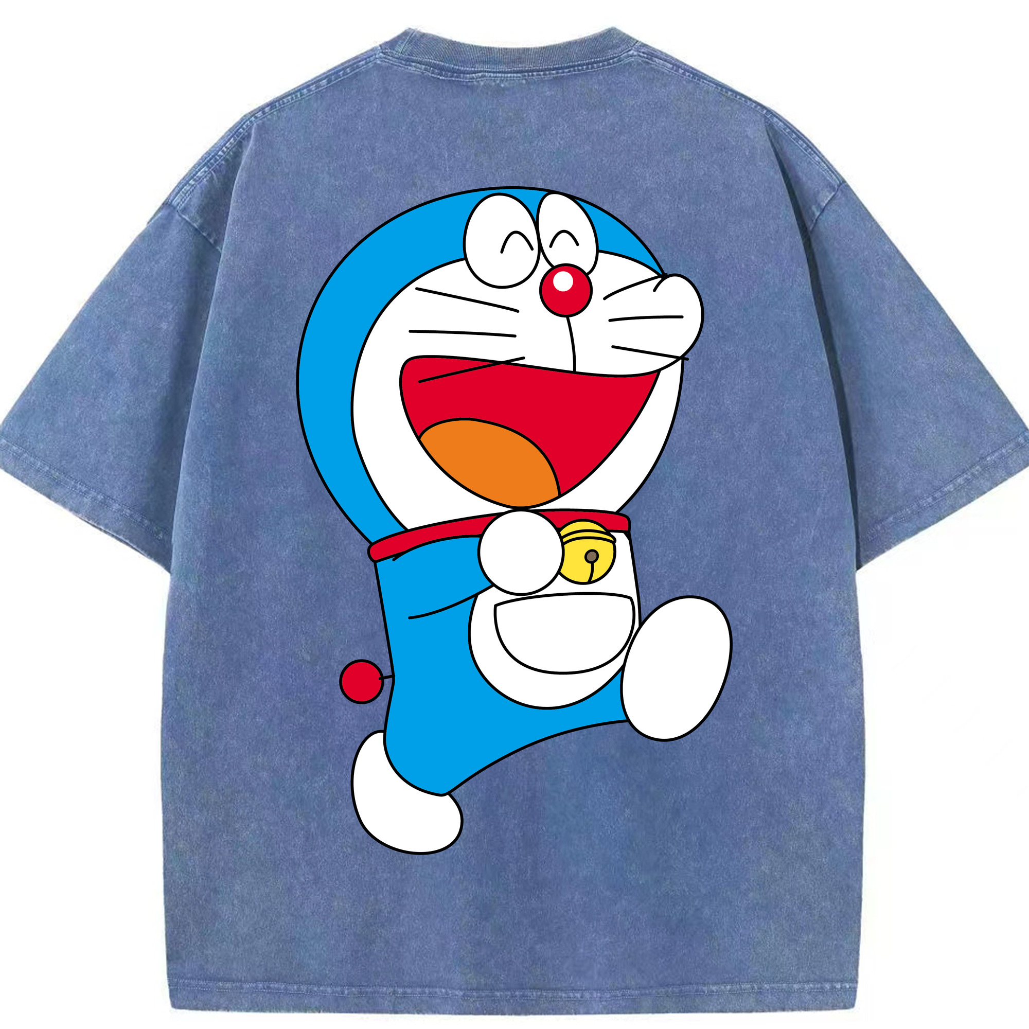 （画像用） ドラえもん Doraemon 綿100% ヴィンテージ風 半袖Tシャツ（背面プリント）