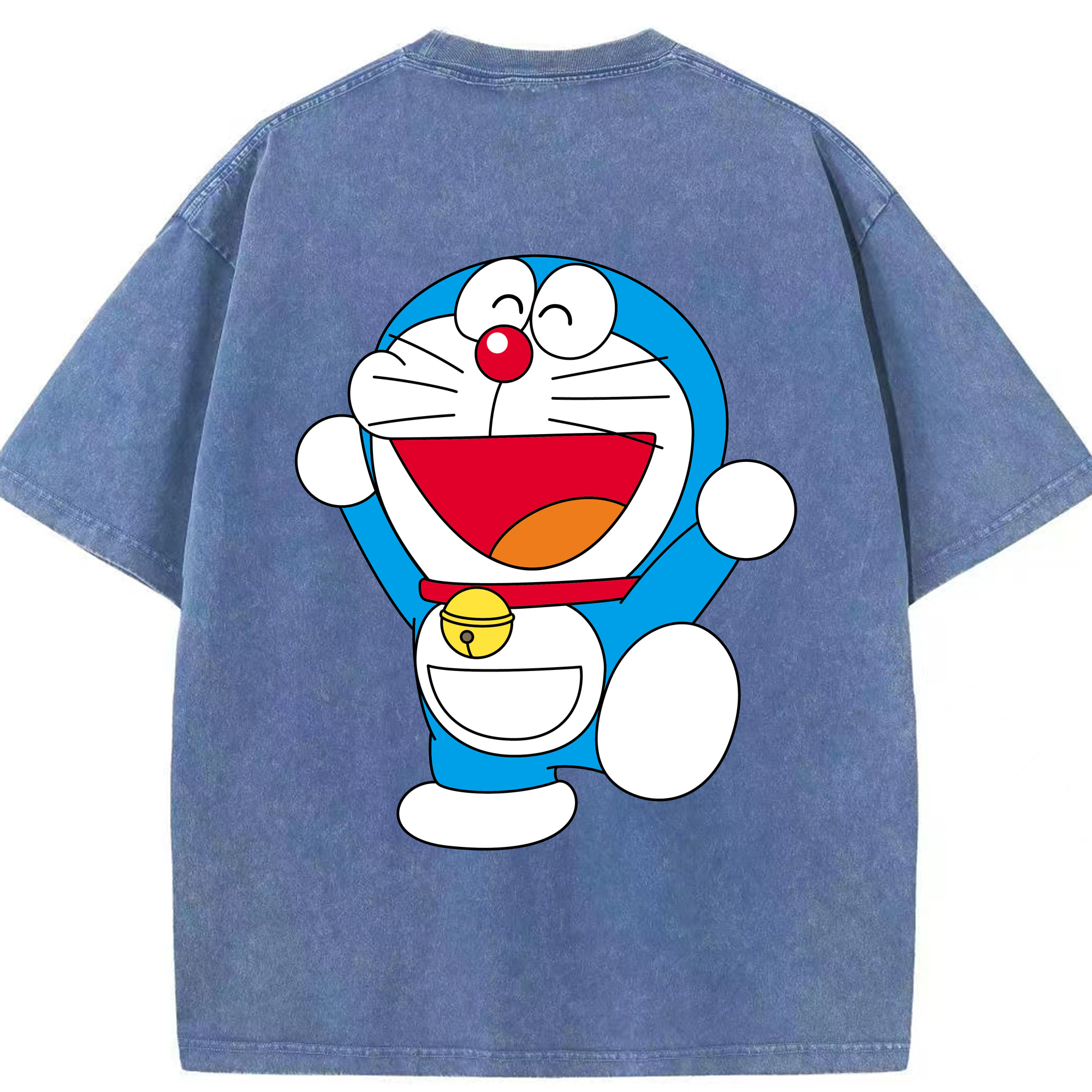 （画像用） ドラえもん Doraemon 綿100% ヴィンテージ風 半袖Tシャツ（背面プリント）