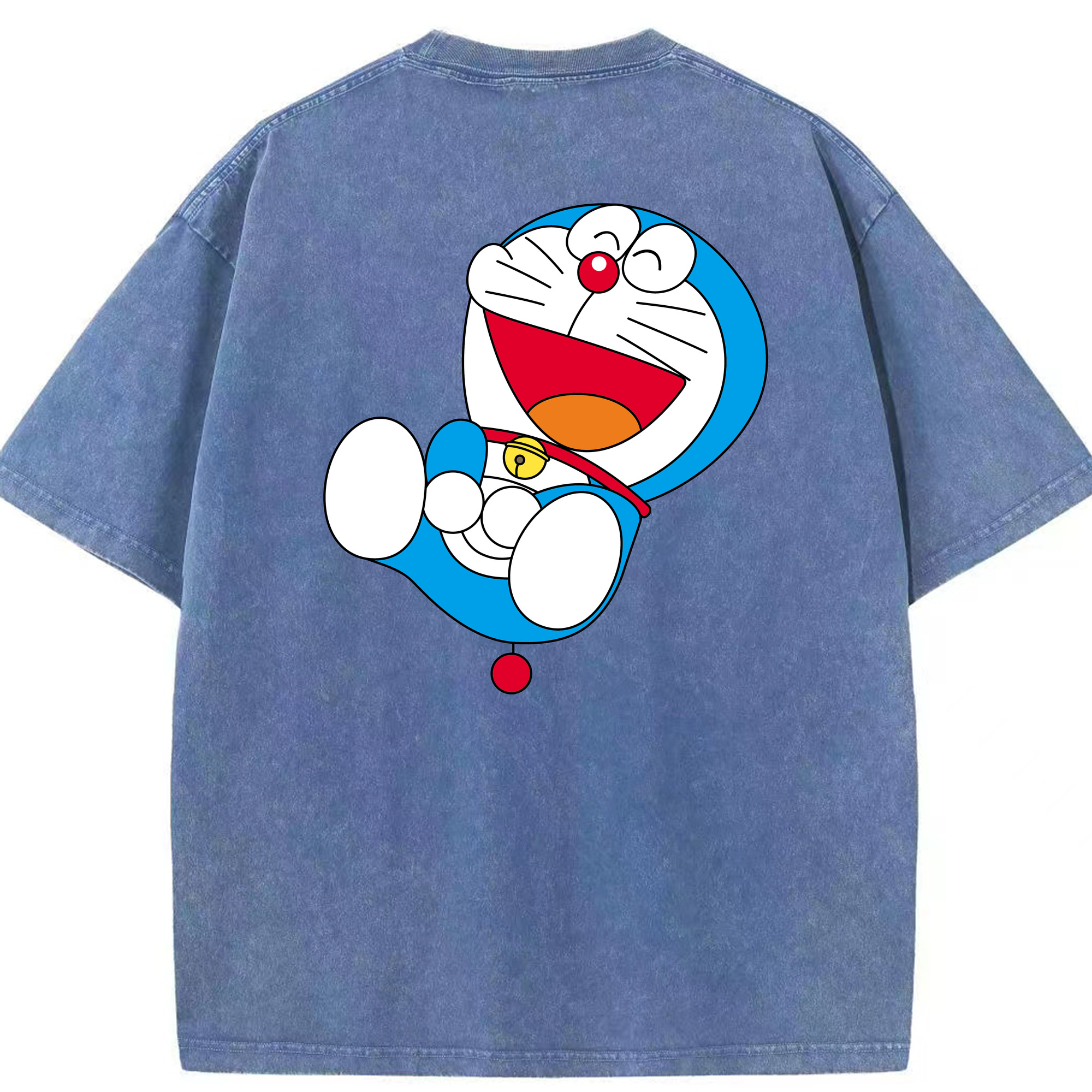 （画像用） ドラえもん Doraemon 綿100% ヴィンテージ風 半袖Tシャツ（背面プリント）