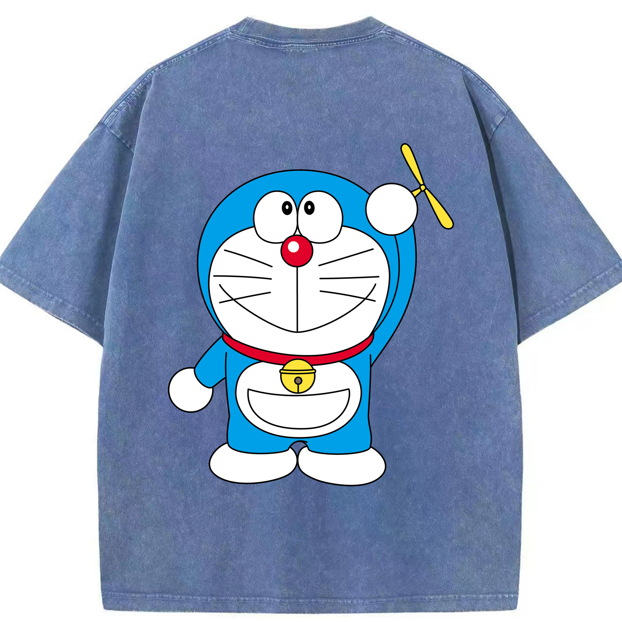 （画像用） ドラえもん Doraemon 綿100% ヴィンテージ風 半袖Tシャツ（背面プリント）