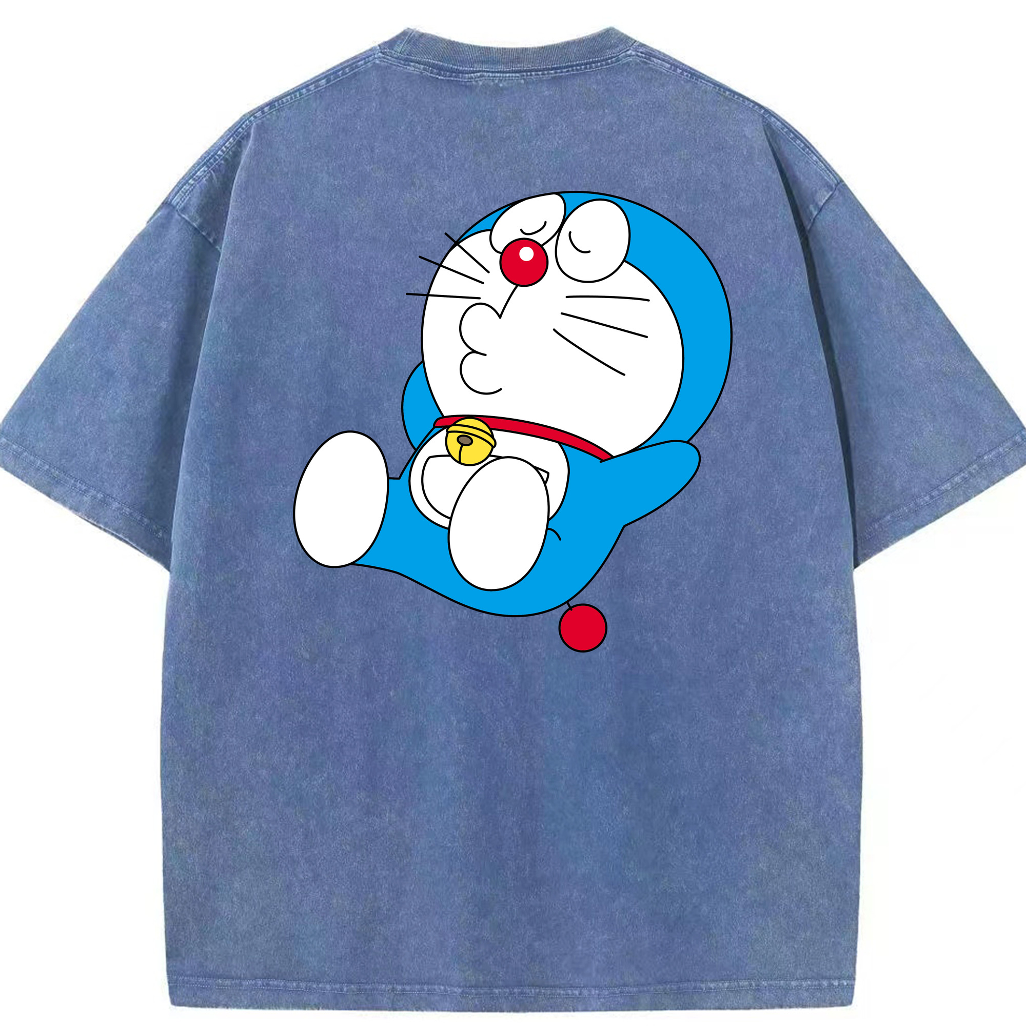 （画像用） ドラえもん Doraemon 綿100% ヴィンテージ風 半袖Tシャツ（背面プリント）