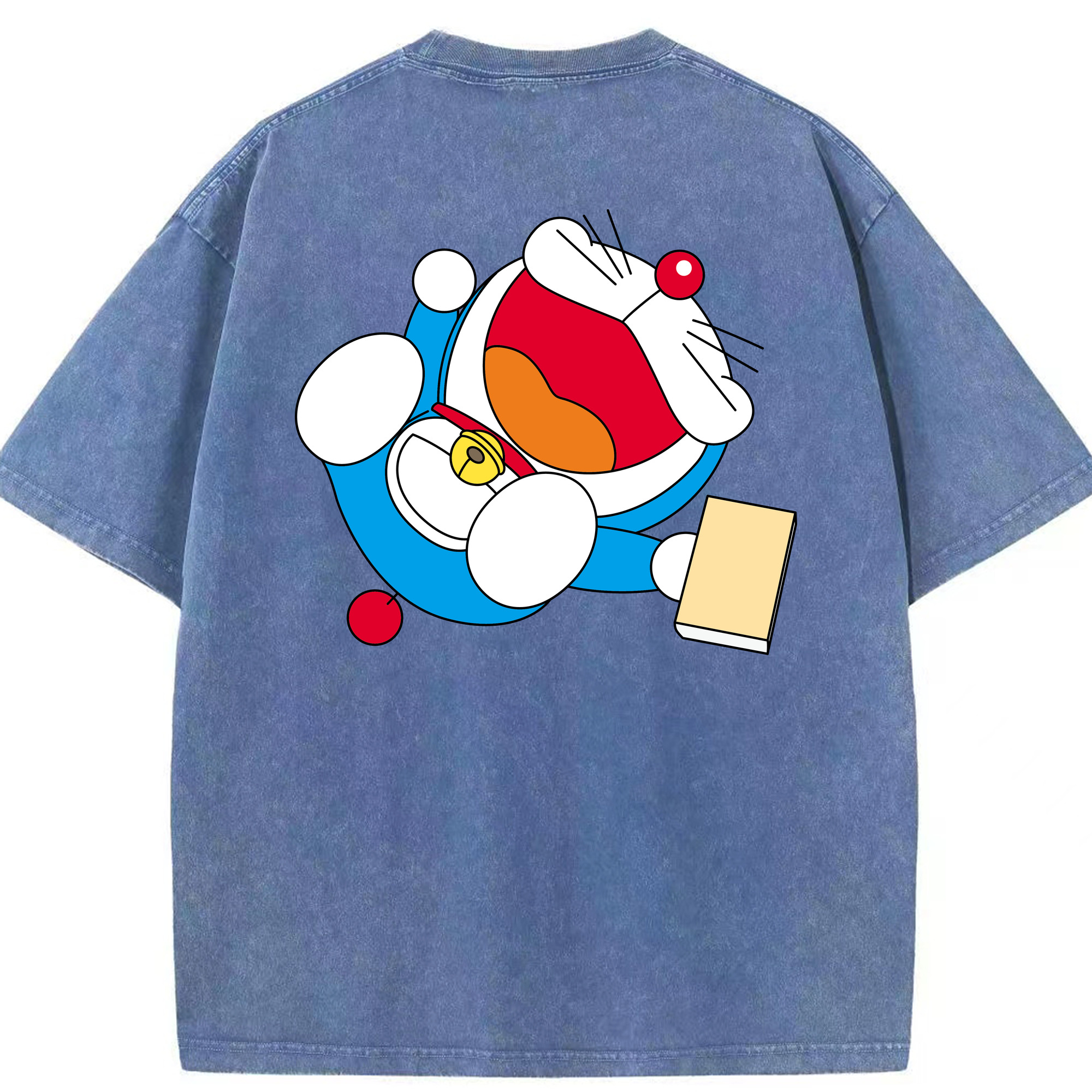 （画像用） ドラえもん Doraemon 綿100% ヴィンテージ風 半袖Tシャツ（背面プリント）