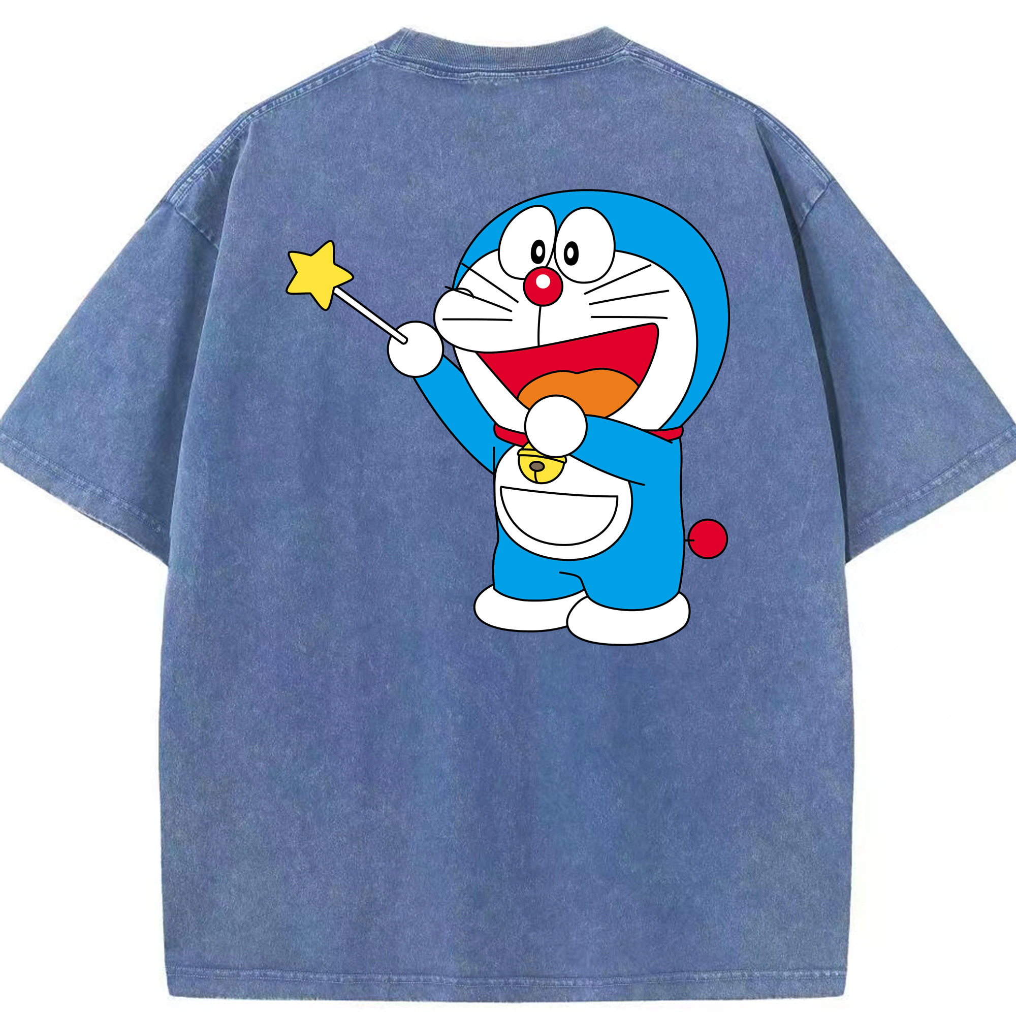 （画像用） ドラえもん Doraemon 綿100% ヴィンテージ風 半袖Tシャツ（背面プリント）