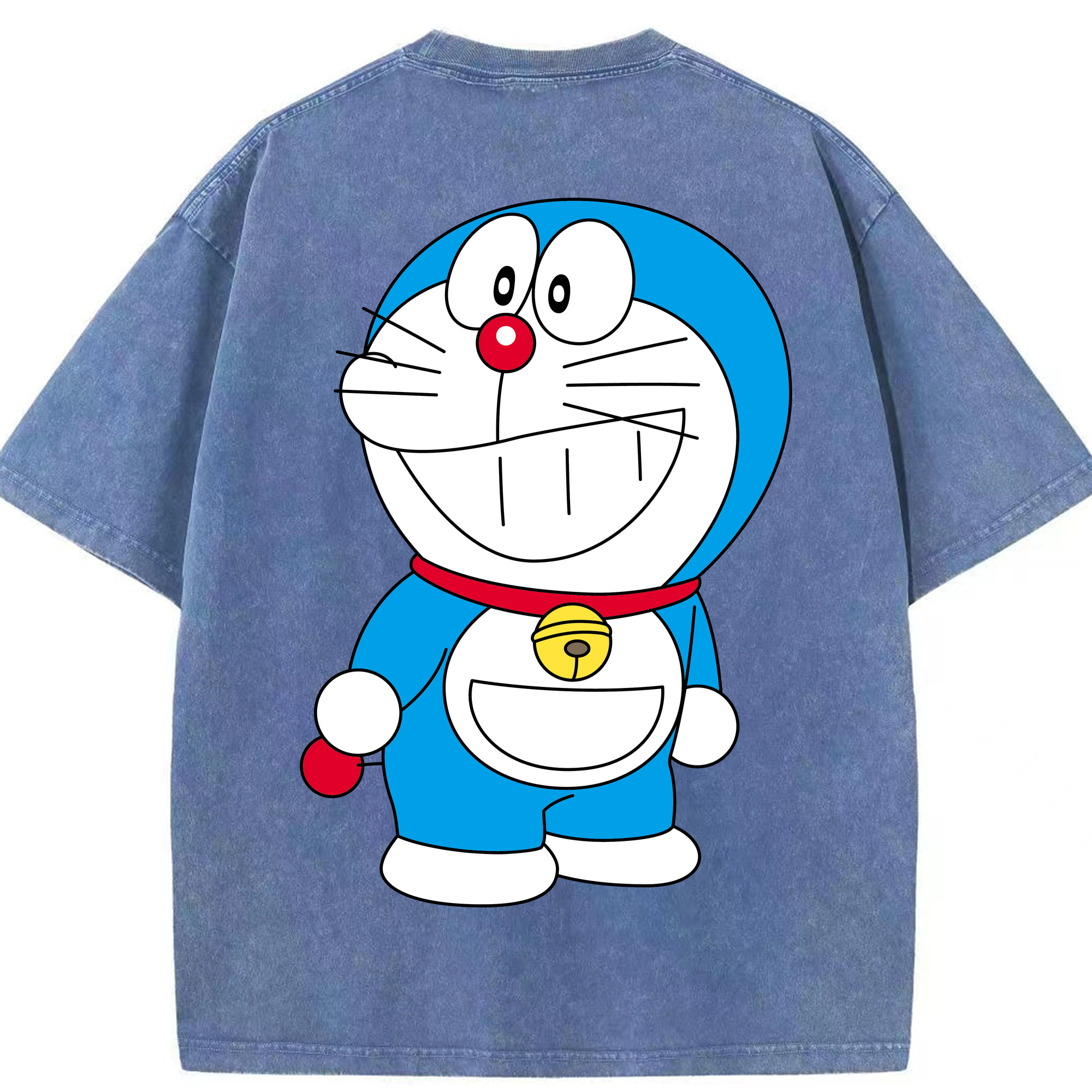（画像用） ドラえもん Doraemon 綿100% ヴィンテージ風 半袖Tシャツ（背面プリント）