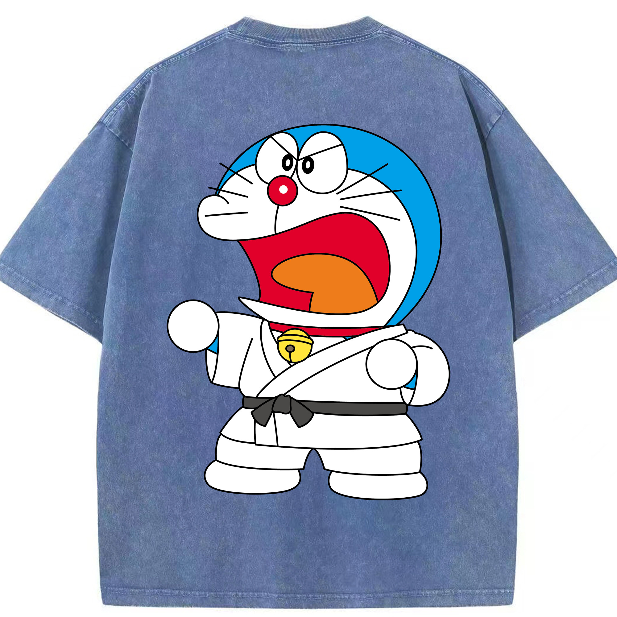 （画像用） ドラえもん Doraemon 綿100% ヴィンテージ風 半袖Tシャツ（背面プリント）
